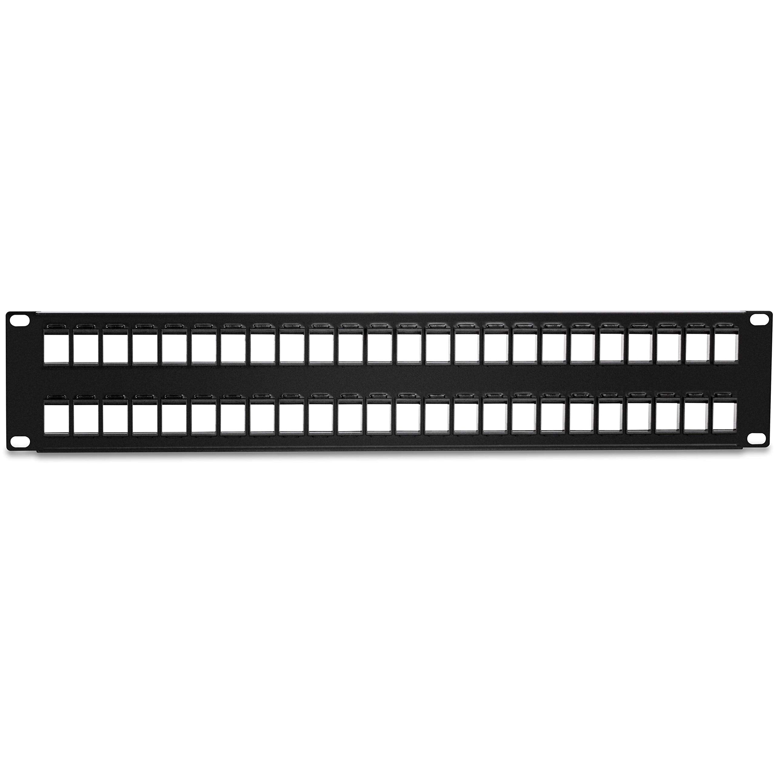 Trendnet 48 Port Blank Keystone 2U Hd Patch Panel, Tc Kp48, 2U 19A Metal Rackmount Housing, Hd Keystone Network Patch Panel, Rec