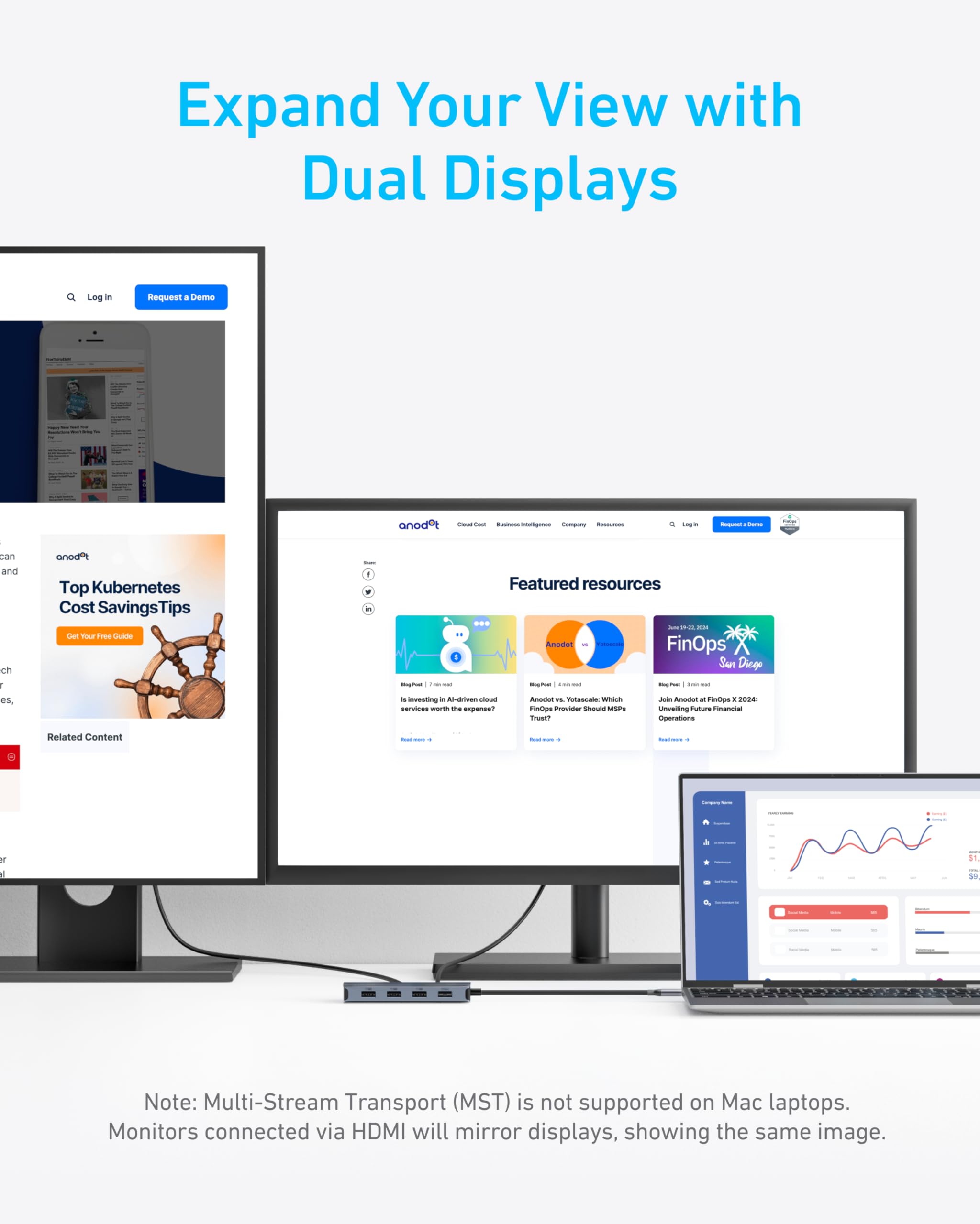 Anker 7 In 1 Usb C Hub, Dual Monitor Usb C Docking Station, Dual Hdmi Display, 100W Power Delivery, 10Gbps Data Transfers, Usb P