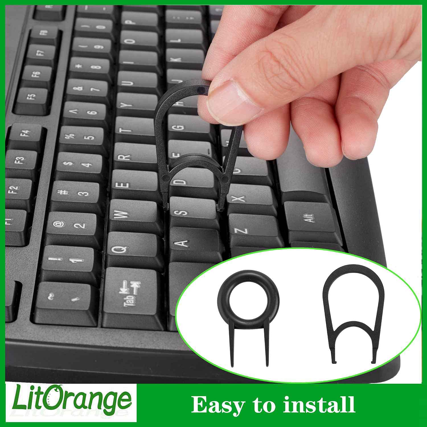 Litorange Silicone 500Pcs 40A Clear Universal O Ring Switch Dampeners Keycap Sealing Gasket Washer (Better Than Rubber) For Cher