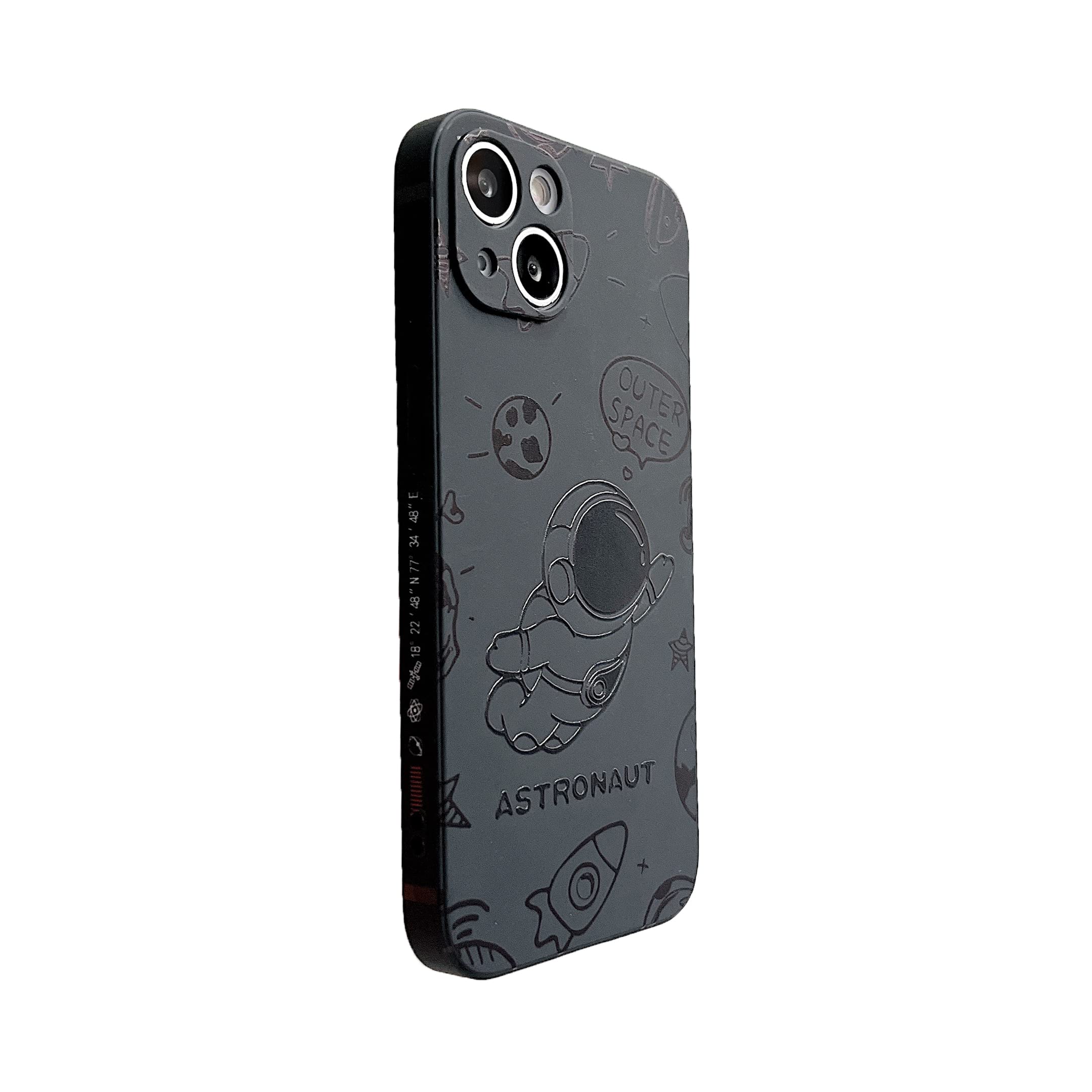 Yonds Queen For Iphone X / Xs Cute Case, Cool Cartoon Astronaut Rocket Moon Space Design Stylish Soft Tpu Bumper Shockproof Anti
