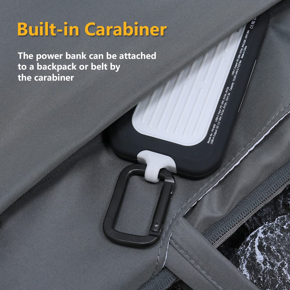 Xwin 10000Mah Waterproof Power Bank: Outdoor Portable Fast Charger With Usb C Pd 20W, Ip67 Rugged Heavy Duty And Flashlight For