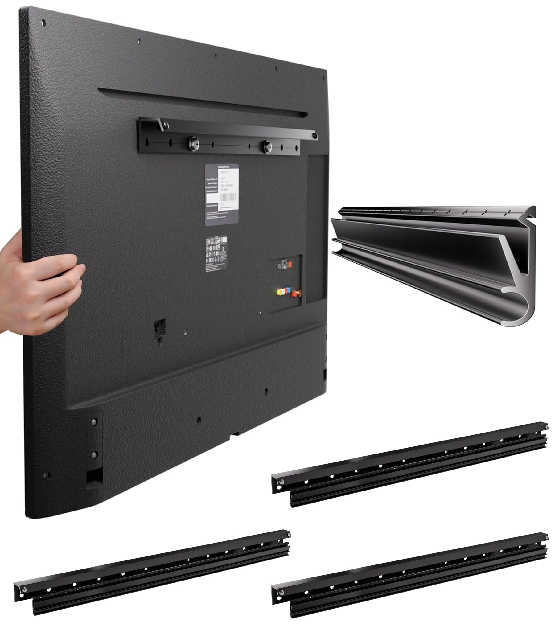 Fulifix 3 Pack Studless Tv Wall Mount Universal For 32 To 75 Inch Tvs, No Drill Tv Wall Mount, Slim Profile, Max Vesa 600 X 400M