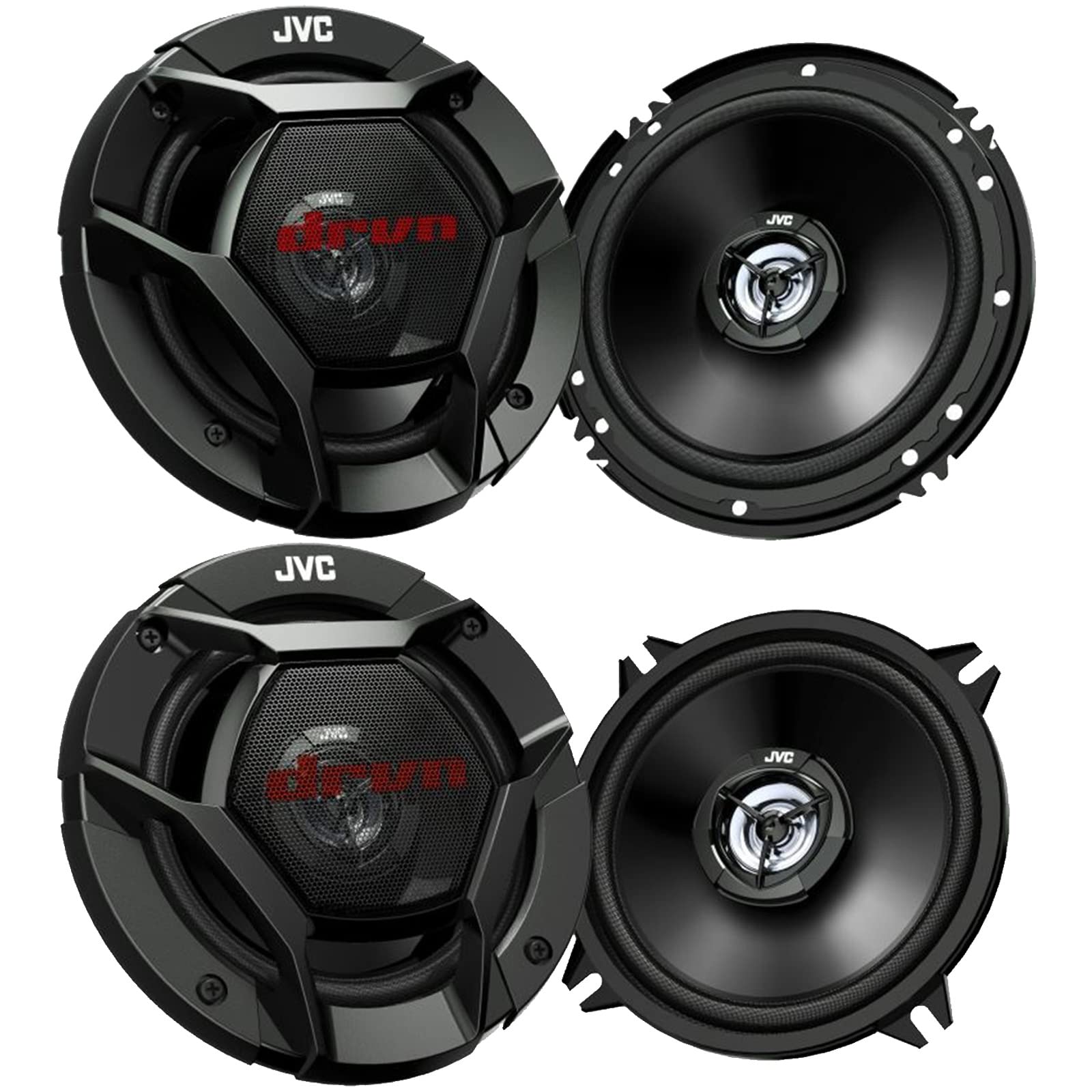 1 Pair (Qty 2) Of Jvc Csdr621 Drvn 6.5'' 2-Way Coaxial 300W Max Power Automotive Speakers Bundle Combo With (Qty 2) Jvc Csdr521 