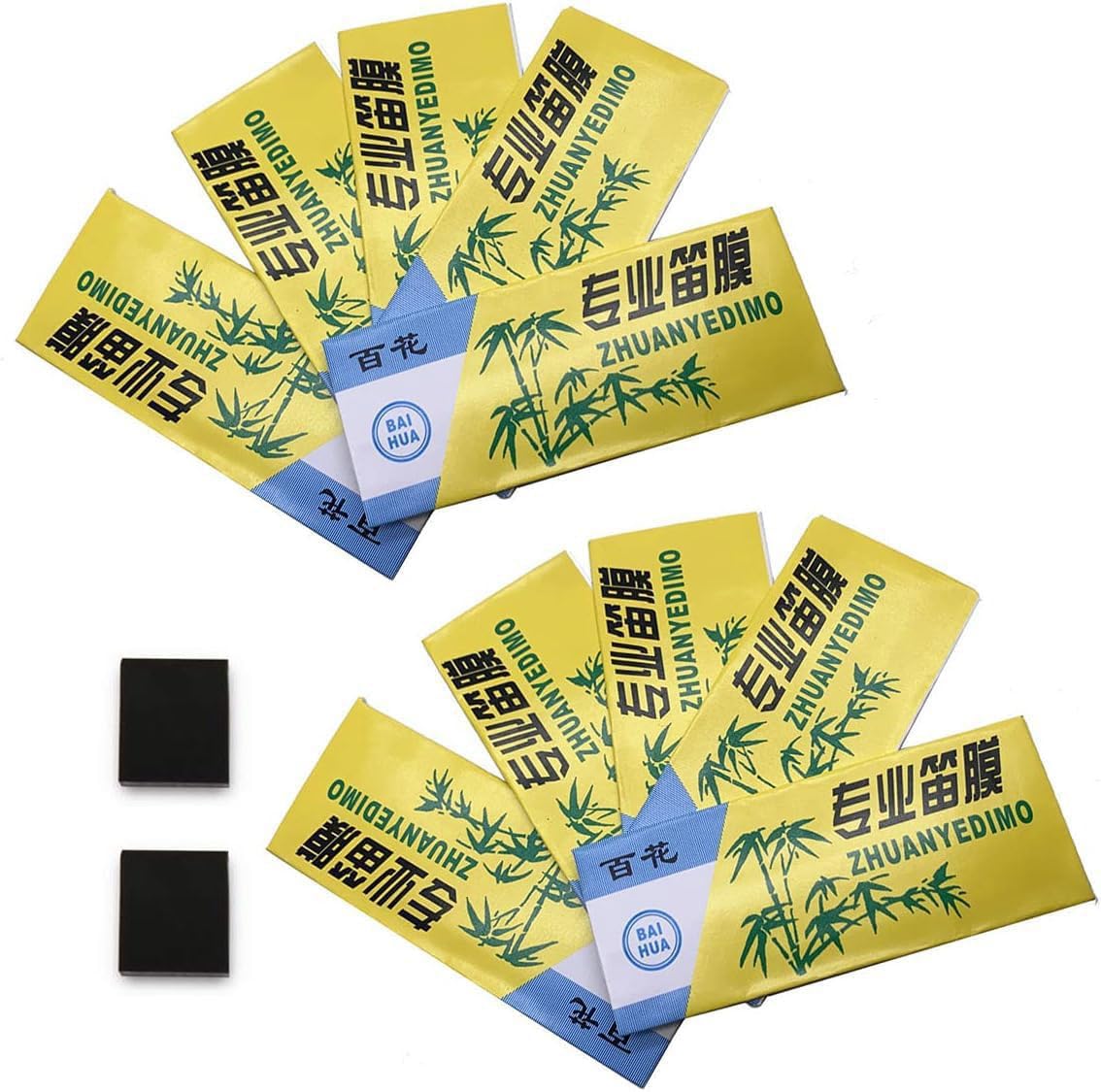 Jiayouy 10 Pieces Professional Bamboo Flute Dizi Membrane/Dimo Set For Flute Woodwind Instrument