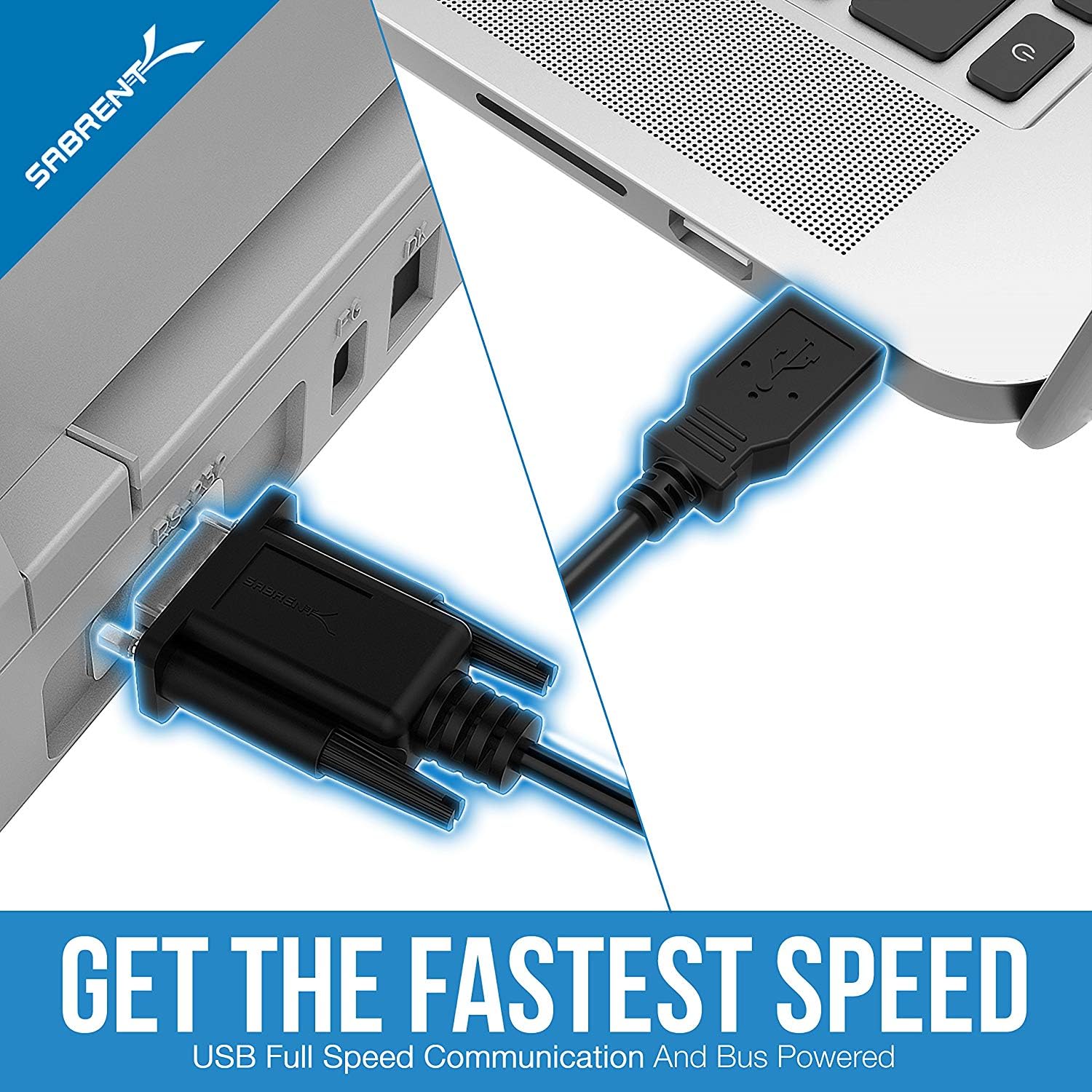 Sabrent Usb 2.0 To Serial (9-Pin) Db-9 Rs-232 Converter Cable, Ftdi Chipset, Hexnuts 6 Feet (Sbt-Ftdi)