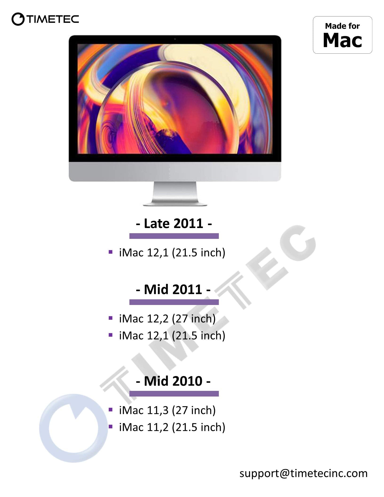 Timetec 4Gb Compatible For Apple Ddr3 1333Mhz Pc3 10600 Cl9 For Mac Book Pro (Early/Late 2011 13/15/17 Inch), Imac (Mid 2010, Mi