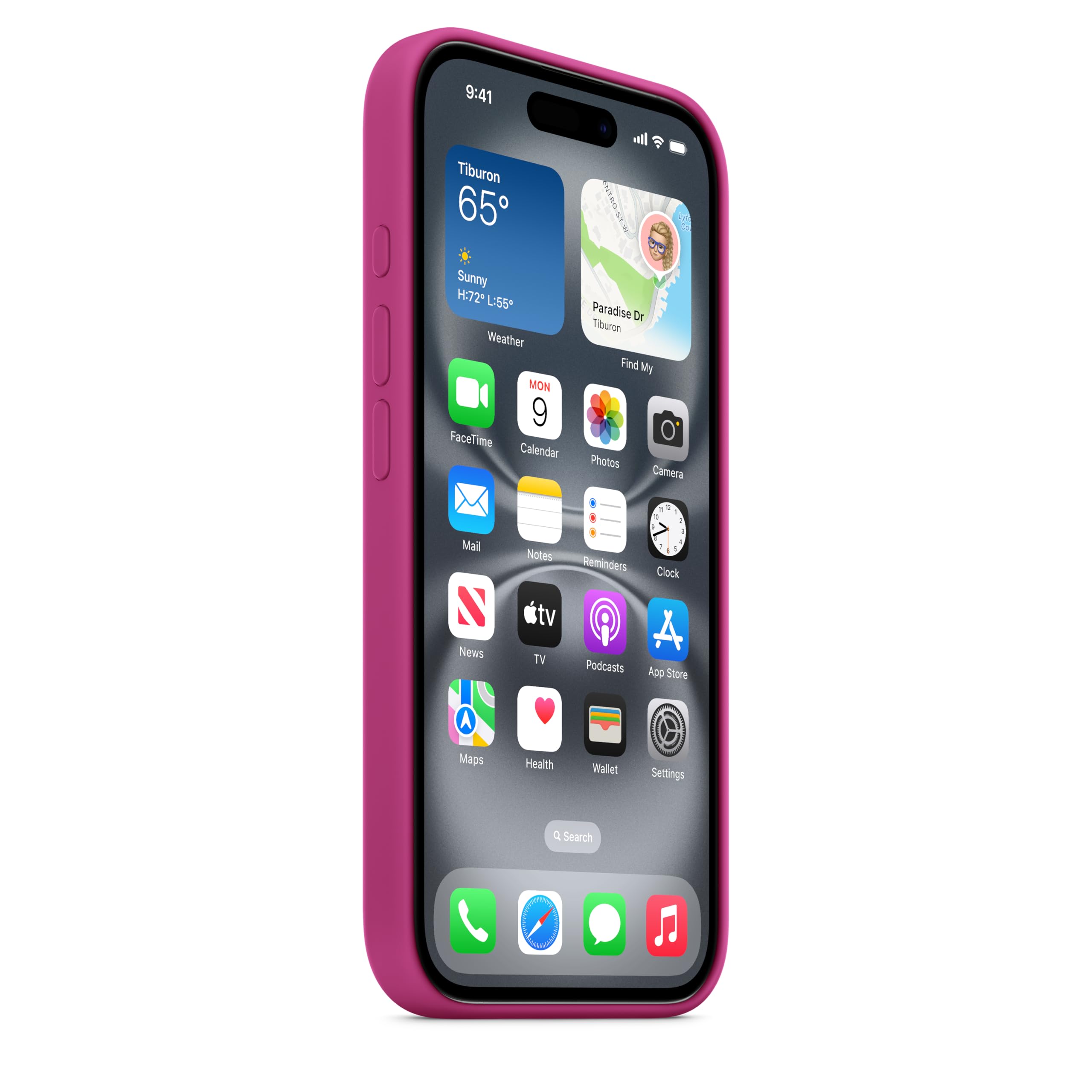 Apple Iphone 16 Silicone Case With Magsafe And Camera Control   Fuchsia