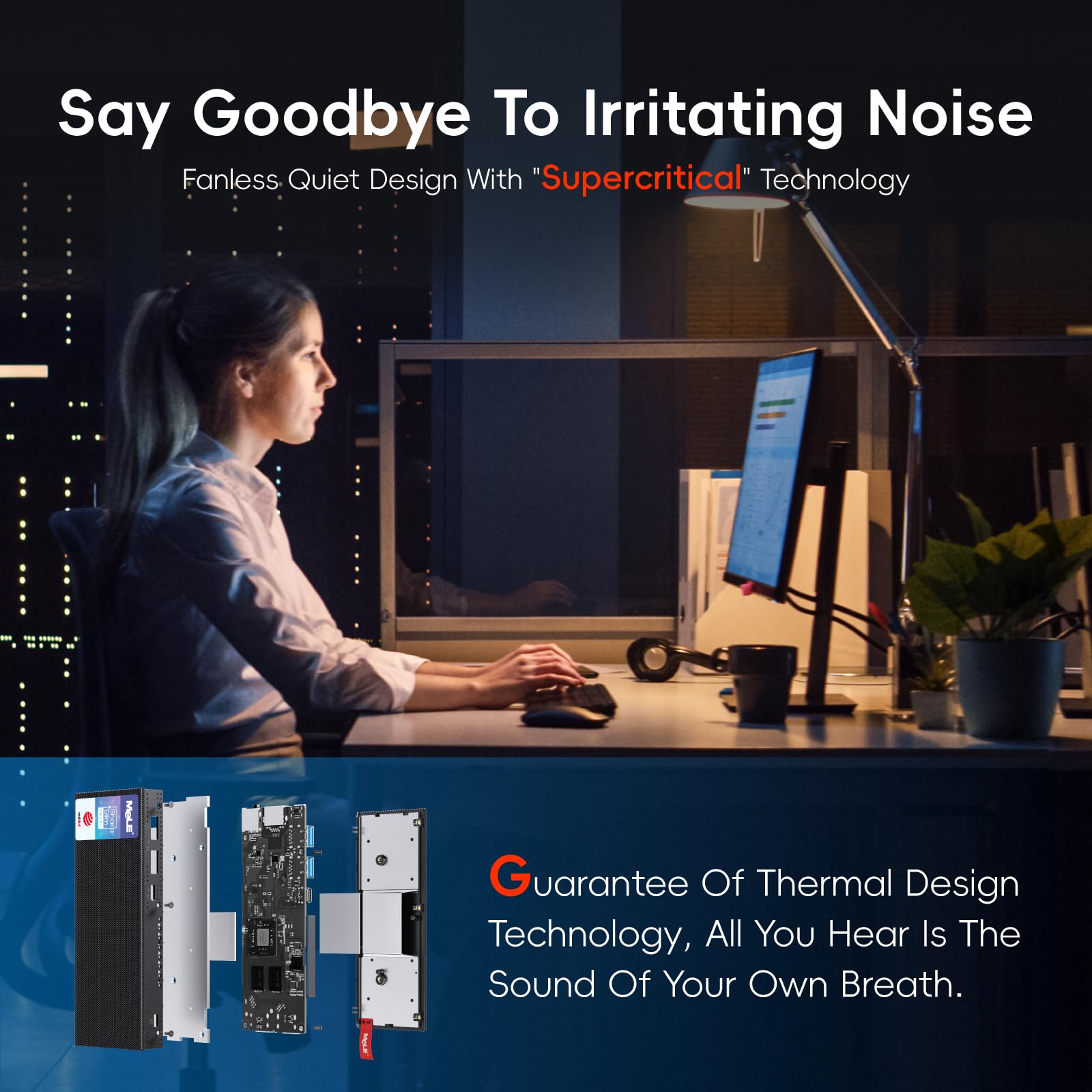 Mele Fanless Mini Pc Stick Pcg02 Pro N5105 8Gb/256Gb Windows 11 Pro Wifi5 Usb Pd3.0 Micro Computer Stick Dual Hdmi 4K Gigabit Et