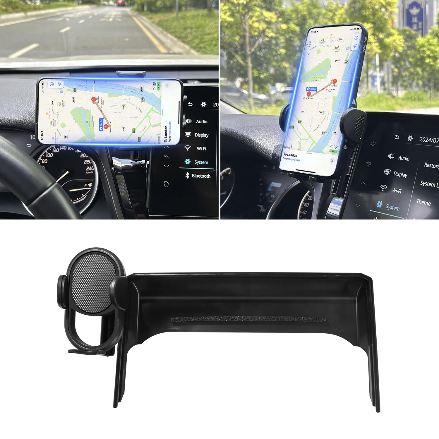 Mochent Car Phone Holder For Toyota Corolla 2019-2025 Corolla Cross 2022-2024 2025 Corolla Accessories, Cell Phone Mount With 8 