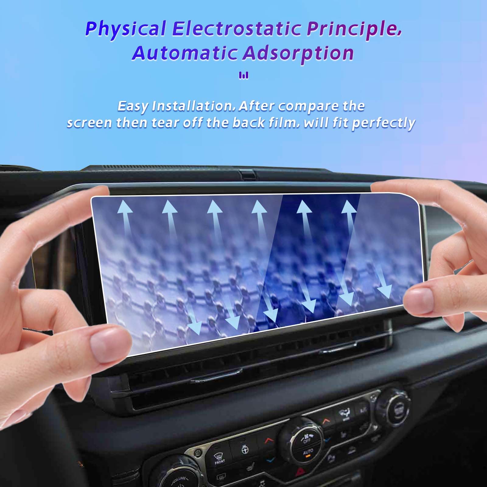 Gfjnfg For 2024 2025 Jeep Wrangler Screen Protector 12.3 Inch, For 2024 Wrangler Jl Gladiator Jt 4Xe Sport Rubicon Sahara Access