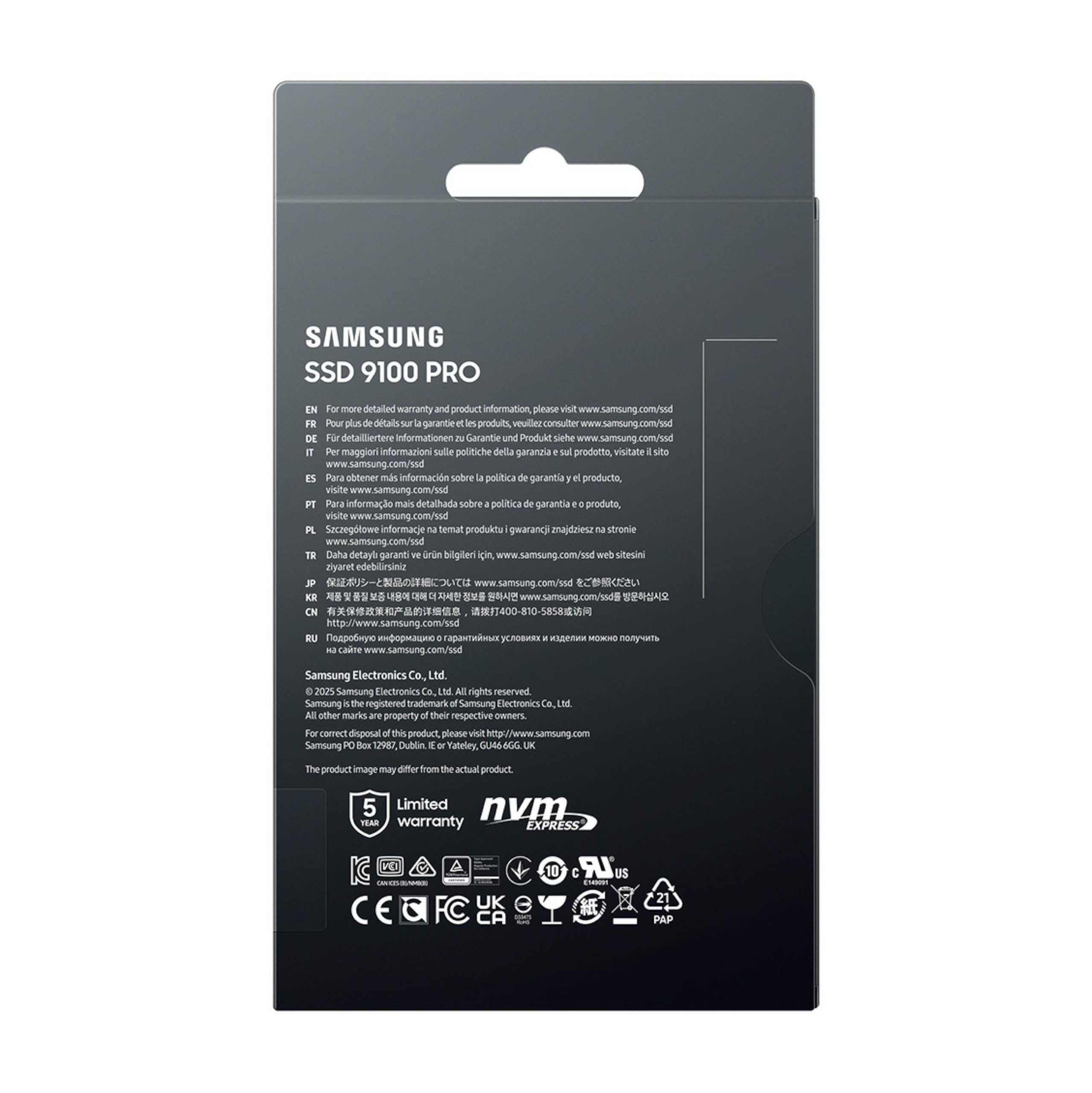 Samsung Ssd 9100 Pro 8Tb, Pcie 5.0X4 M.2 2280, Seq. Read Speeds Up To 14,800Mb/S, Best For Ai Computing, Gaming, And Heavy Duty