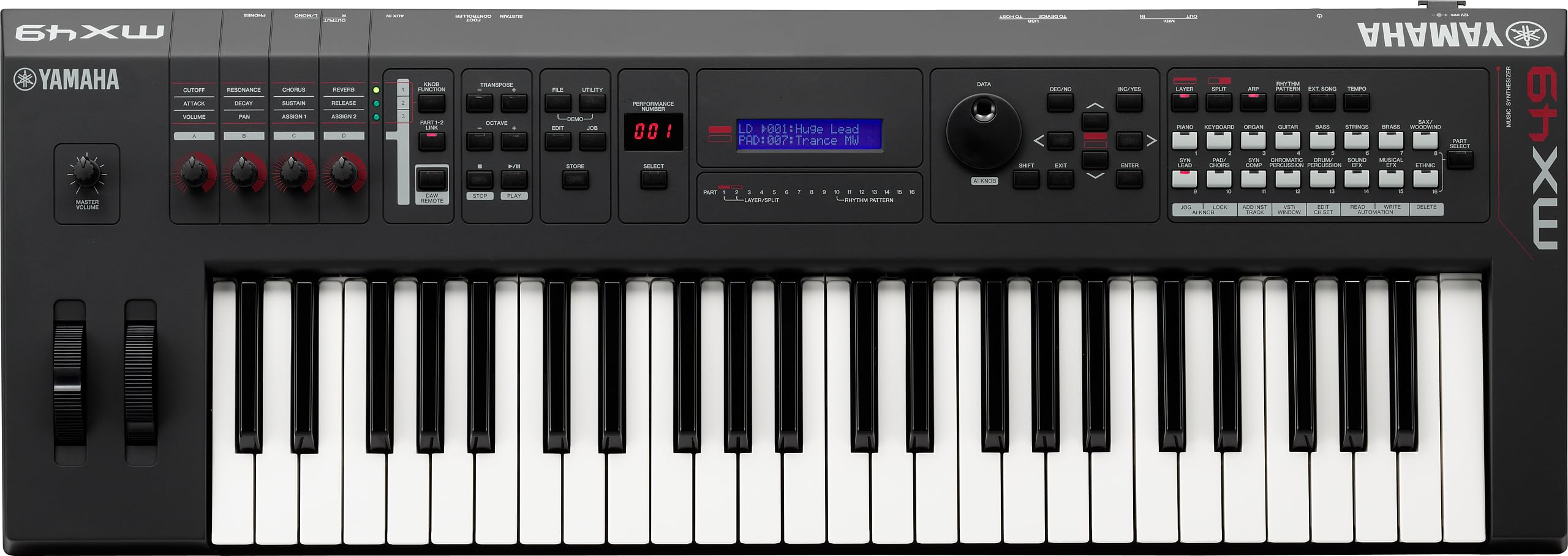 Yamaha Mx49 Music Production Synthesizer, Black