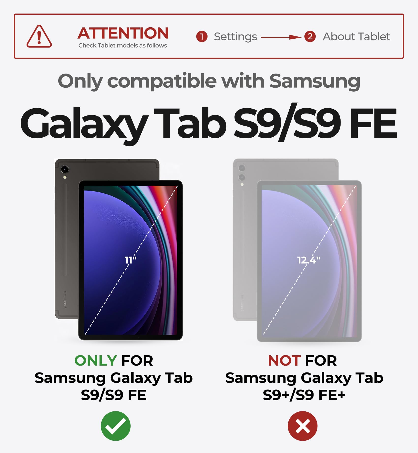 Dexnor Keyboard Case For Samsung Galaxy Tab S9 Fe 5G 10.9 / S9 11 Case With Keyboard Magnetic Floating Cantilever Stand Multi-To