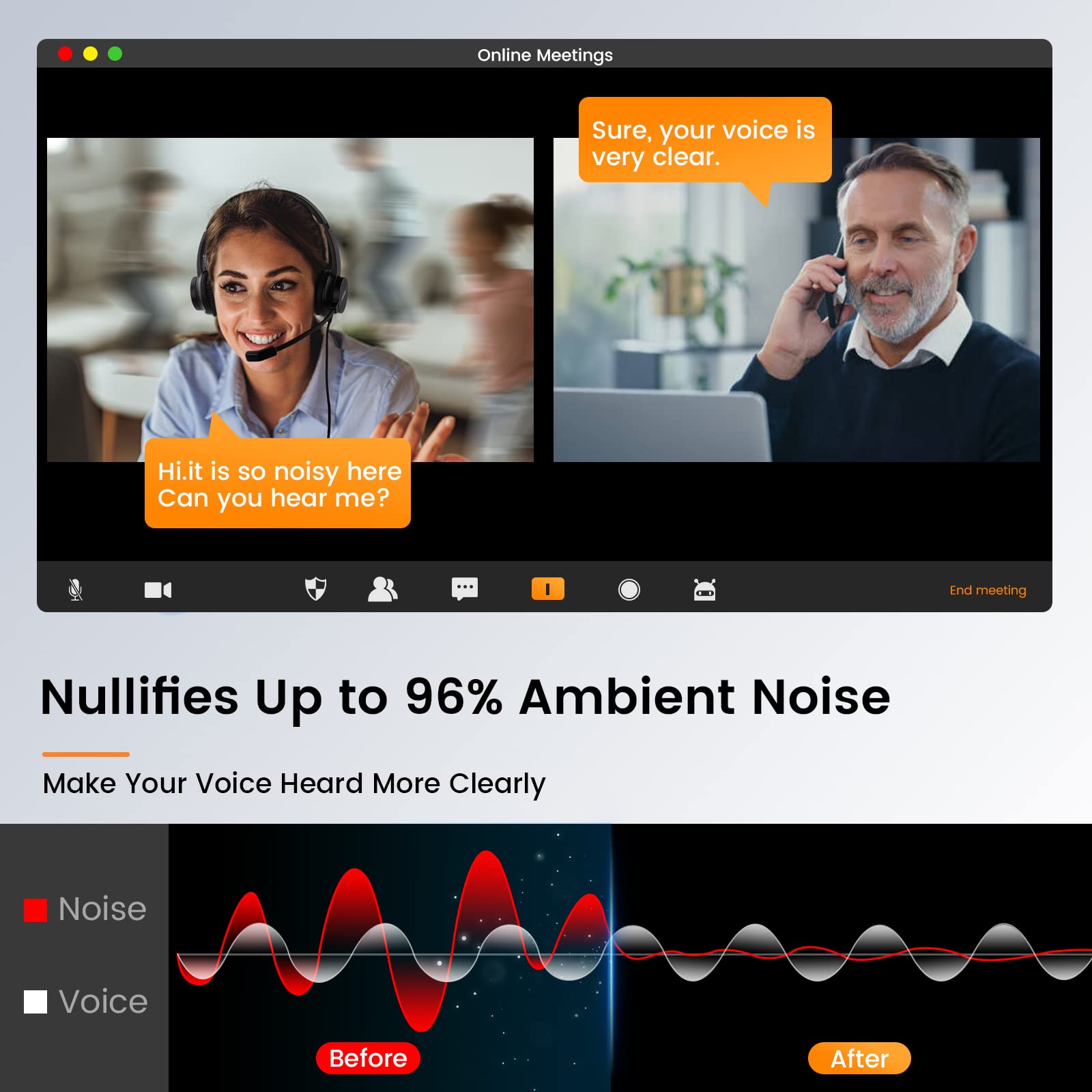 Headset With Microphone For Pc Laptop, Usb Wired Computer Headset With Volume & Mic Mute Controls, Lightweight All Day Comfort E