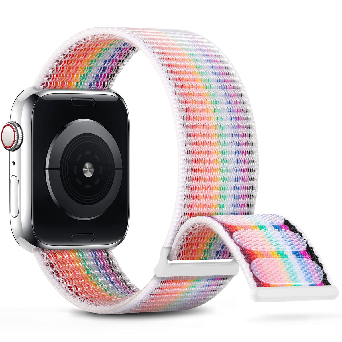 Nylon Sport Band Compatible With Apple Watch Band 38Mm 40Mm 41Mm 42Mm 44Mm 45Mm, Adjustable Breathable Women Men Braided Strap Compatible For Iwatch Series 9/8/7/6/5/4/3/2 Se Tornado Gray A