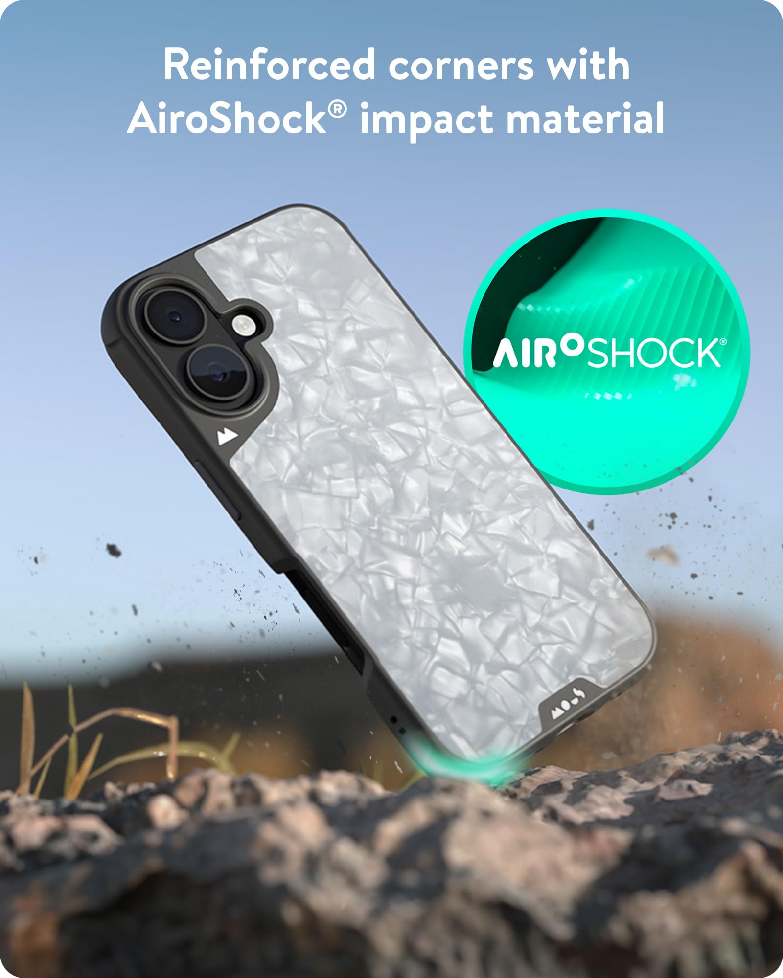 Mous For Iphone 16 Case Magsafe Compatible   Limitless 6.0   Silver Pearl   Protective Shockproof Phone Cover