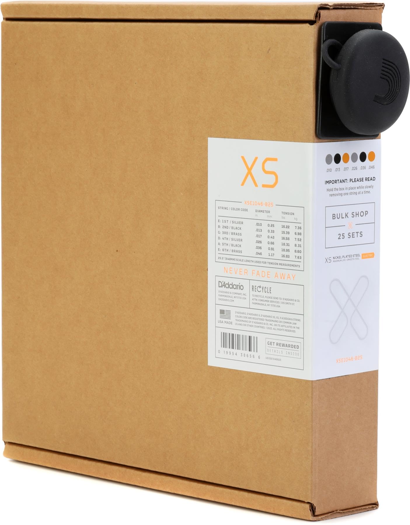 D'Addario Guitar Strings   Xs Nickel Coated Electric Guitar Strings   Xse1046 25   Maximum Life With Smooth Feel & Exceptional T