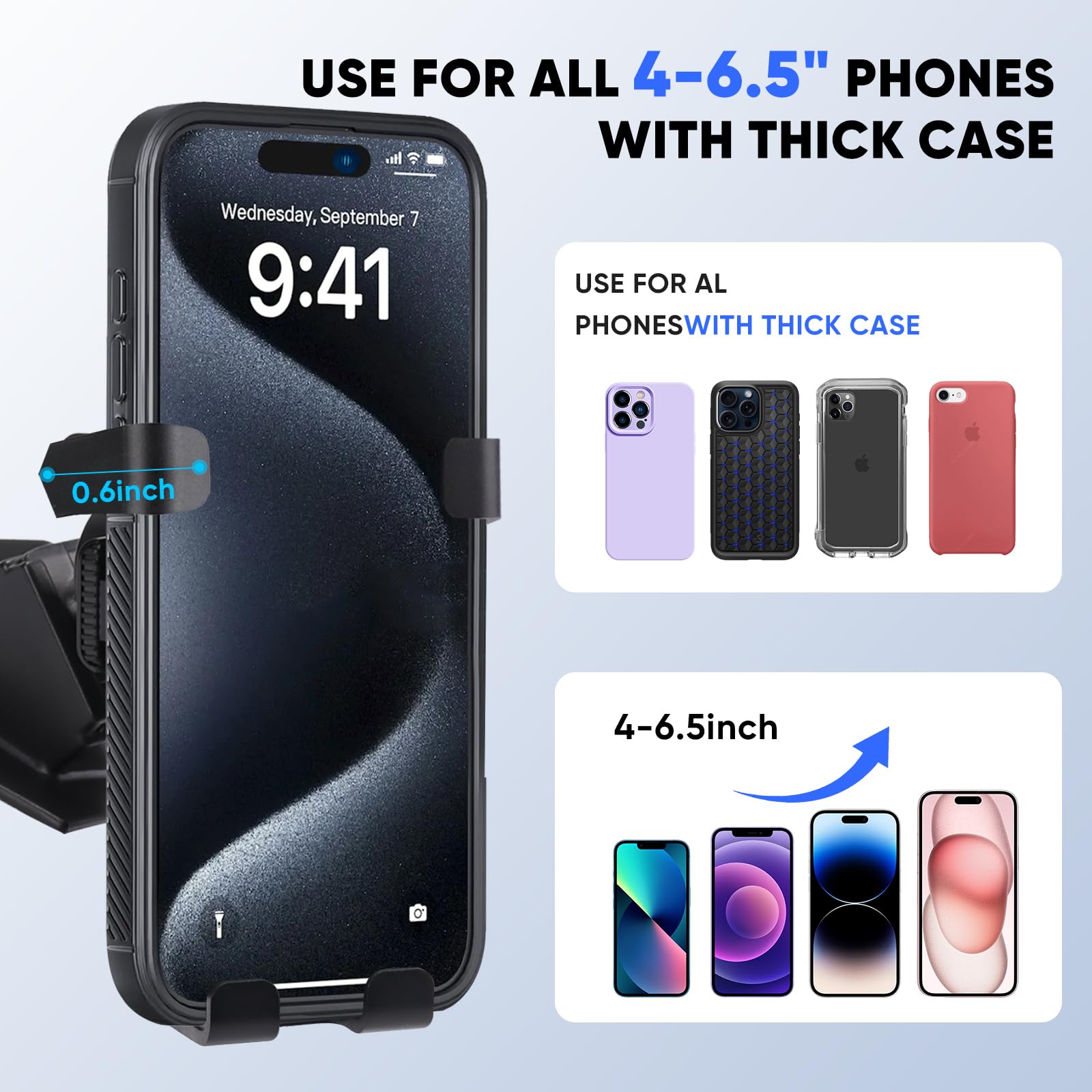 Car Phone Holder For Honda Civic 2022 2023 2024, Custom-Fit 11Th Gen Mount, 90-Degree Rotation, Thick Case Friendly, Hands-Free