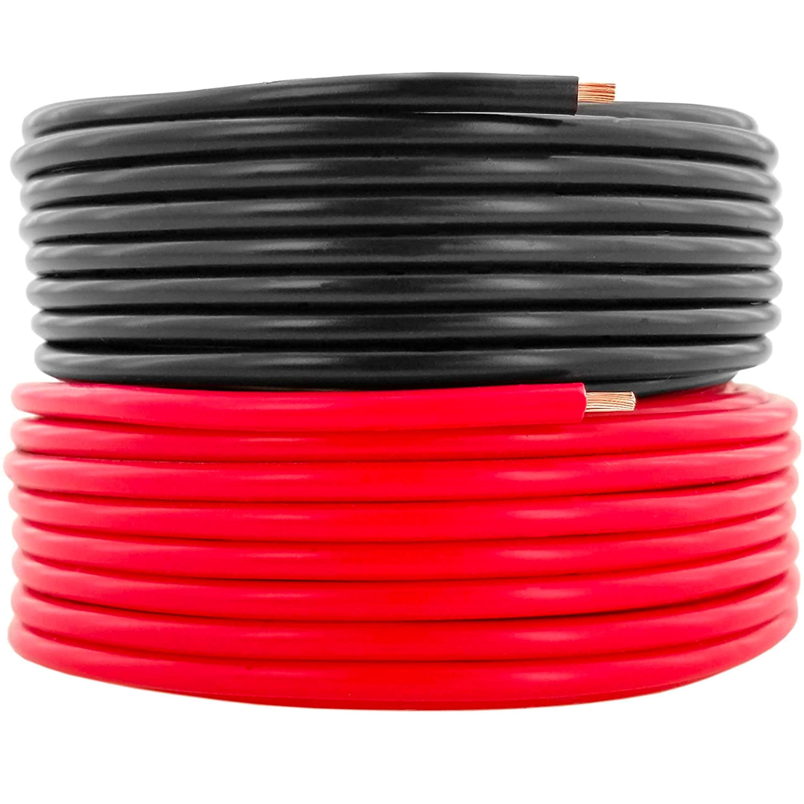 Gs Power 14 Awg (True American Wire Gauge) Cca Copper Clad Aluminum Primary Wire 25 Ft Red & 25 Ft Black. For Car Audio Speaker