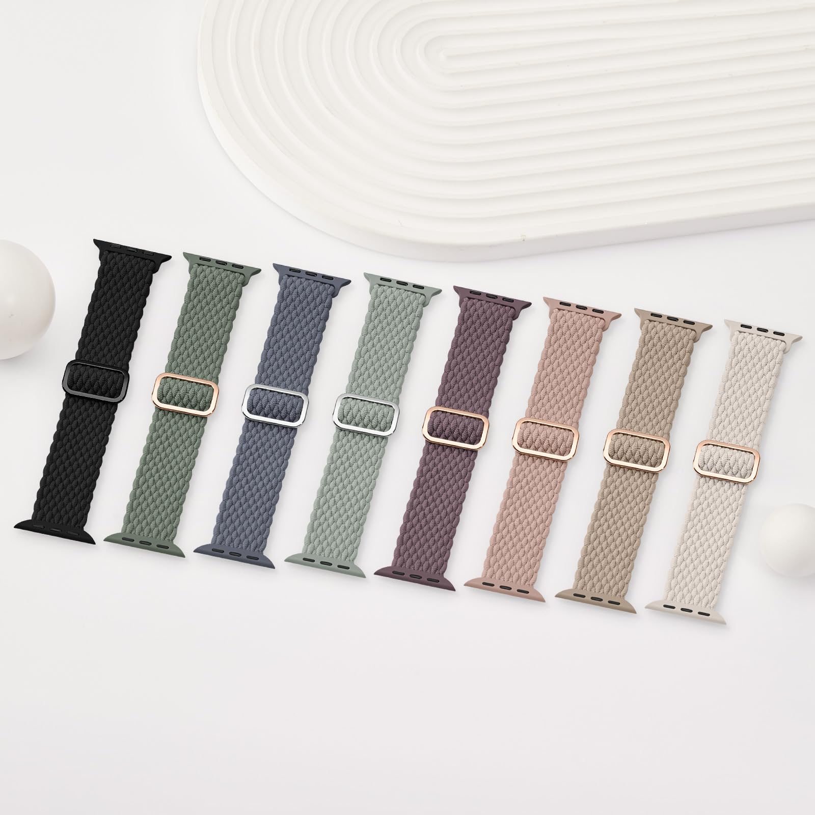 Braided Solo Loop Compatible With Apple Watch Band 38Mm 40Mm 41Mm 42Mm 44Mm 45Mm 49Mm For Women Men, Nylon Elastic Straps Wristb