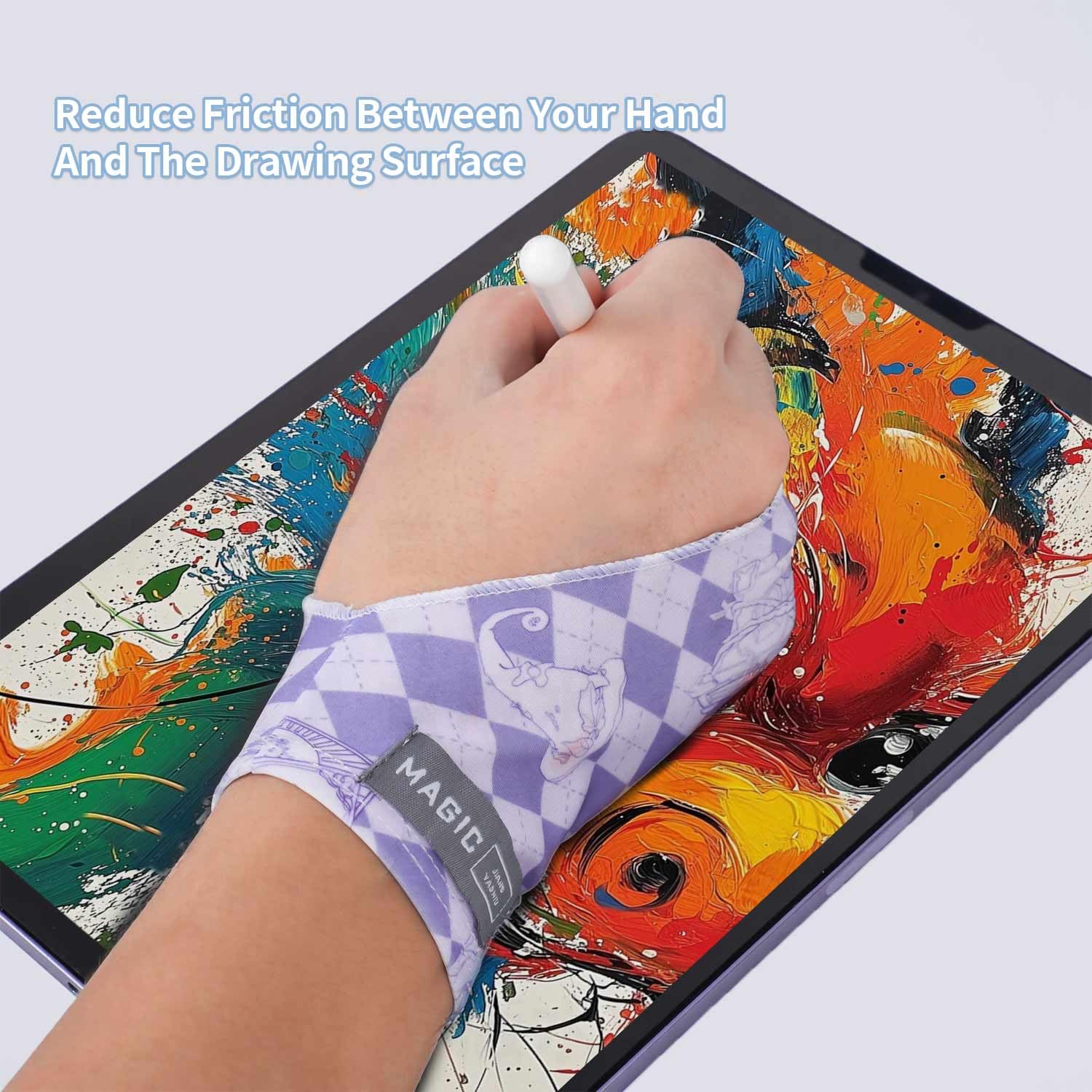 Spaseeba Artist Drawing Glove Art Two Finger Glove Animal Print For Drawing Tablet/Pen Display/Ipad For Right And Left Hand, S P