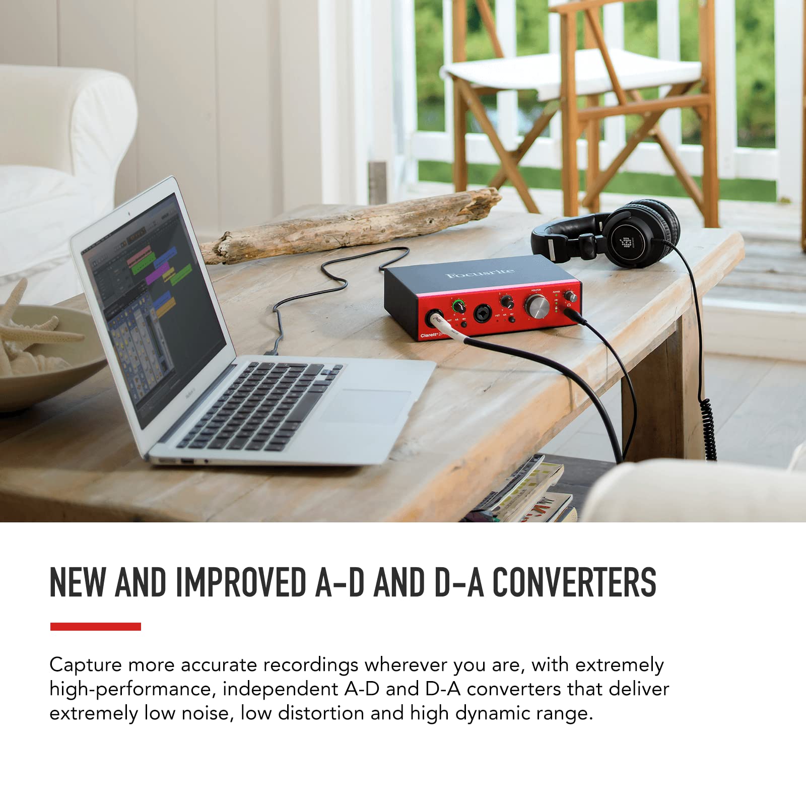 Focusrite Clarett+ 2Pre Usb-C Bus-Powered Audio Interface For Music Production, With Two Professional Quality Pre-Amps And Power
