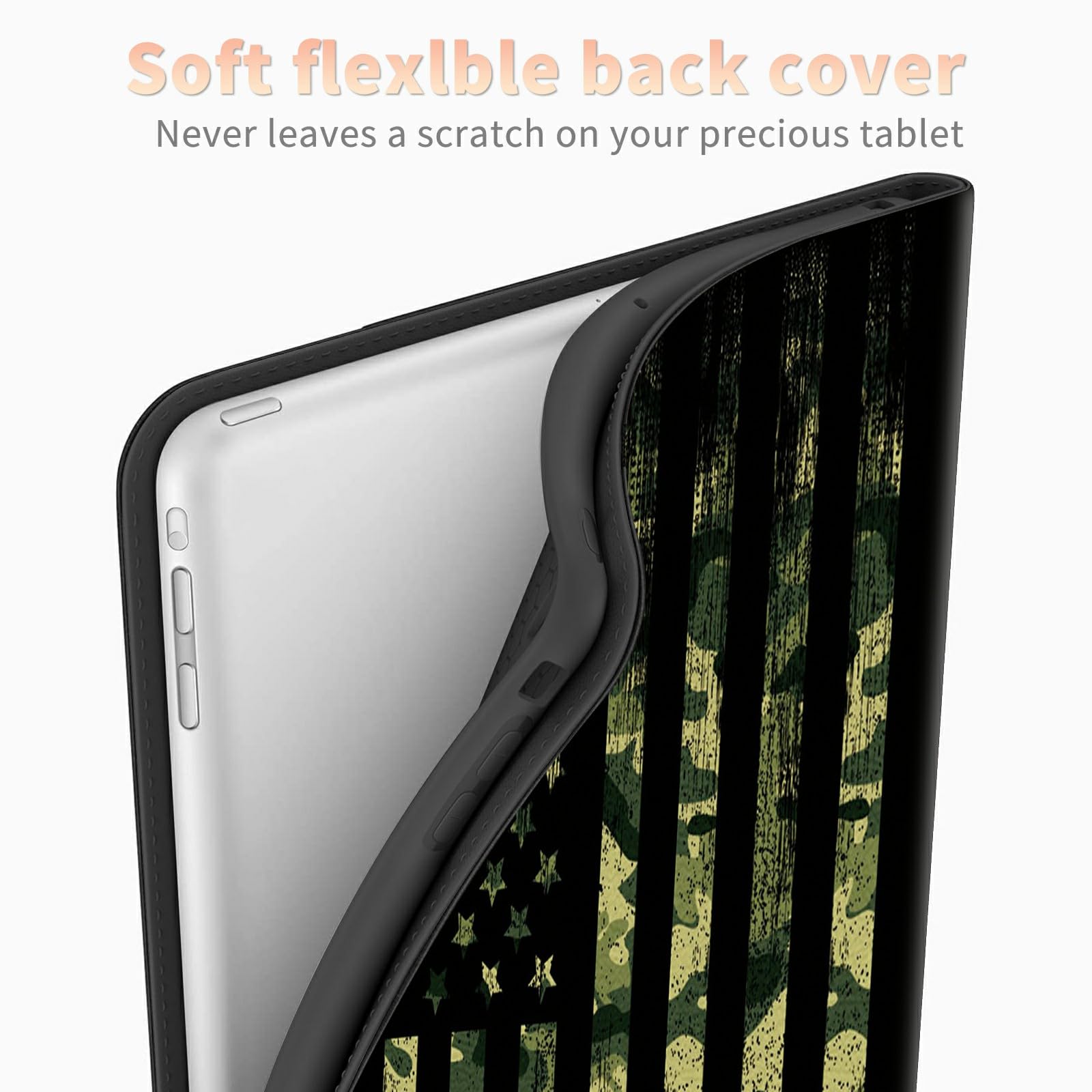 Military Camouflage Flag Case For All New Kindle Fire Hd 8 And Fire Hd 8 Plus Tablet (12Th/10Th Generation, 2022/2020 Release),