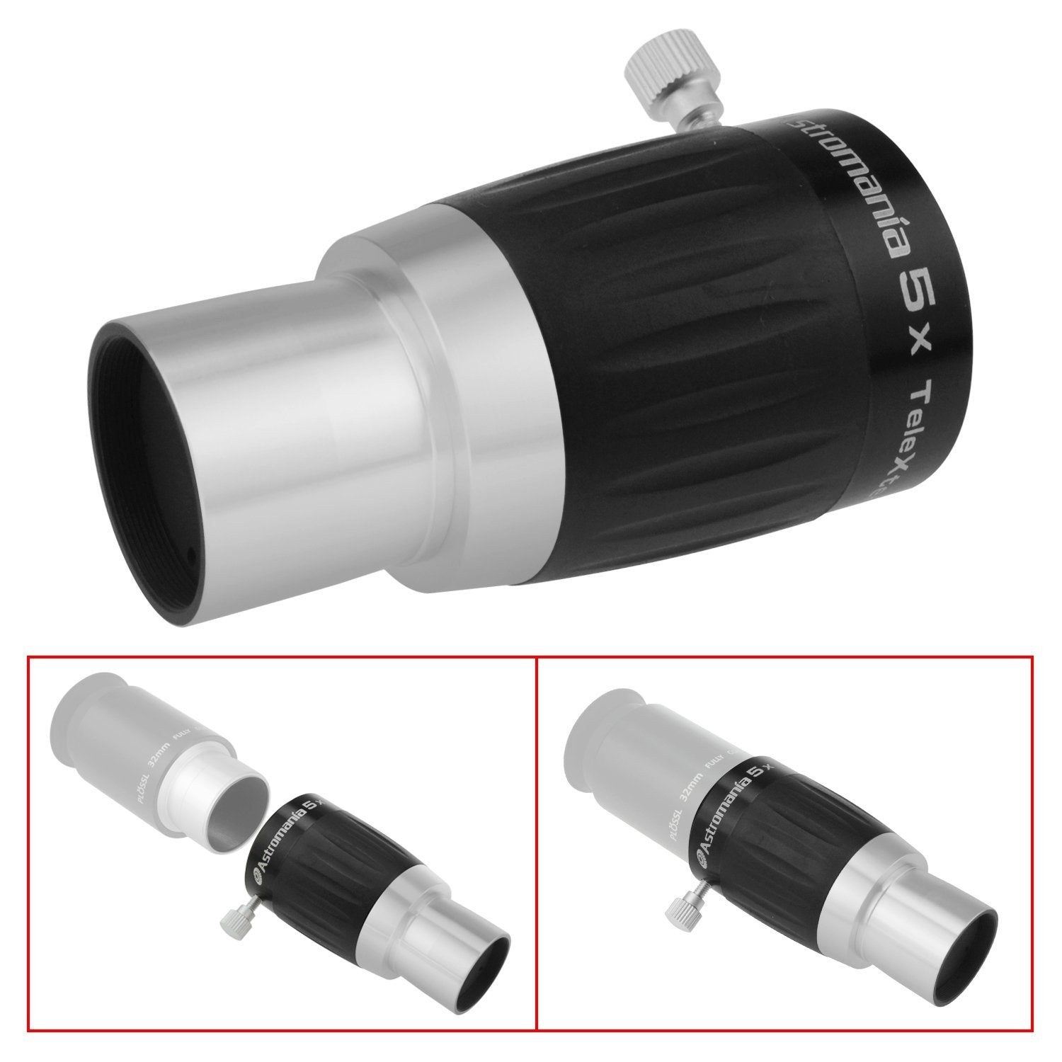 Astromania 1.25'' 4 Elements 5X Telextender Premium Barlow Lens   Apochromatic Barlow Lens Giving An Excellent Image