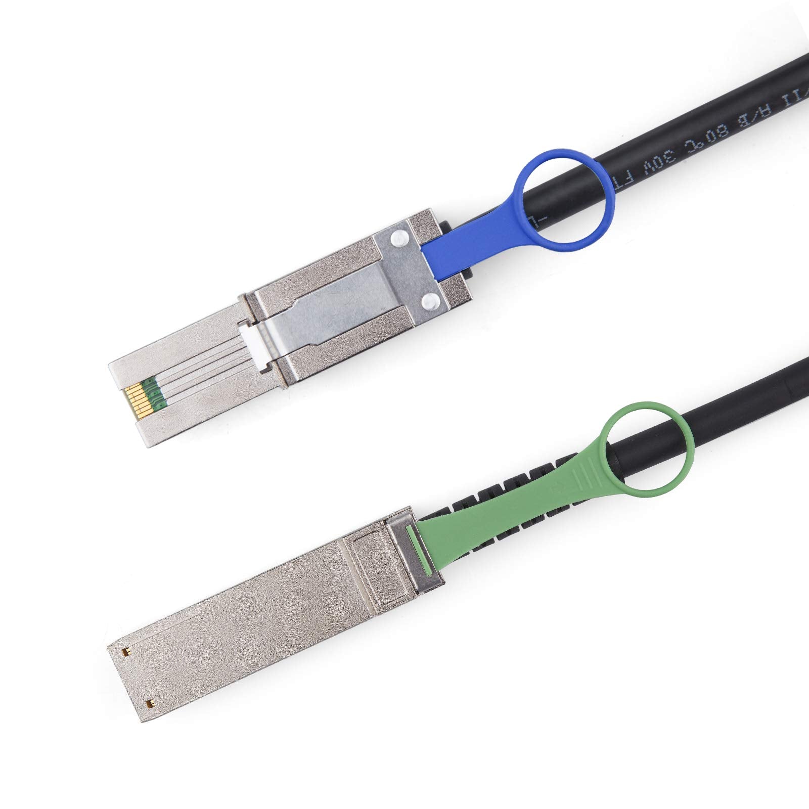 Qsfp (Sff 8436) To Sff 8088 Ddr Hybrid Min Sas Cable, External Copper Sas Cable For Netapp Ds4243 Ds4246 Ds2246, 100 Ohm, 0.5 M(