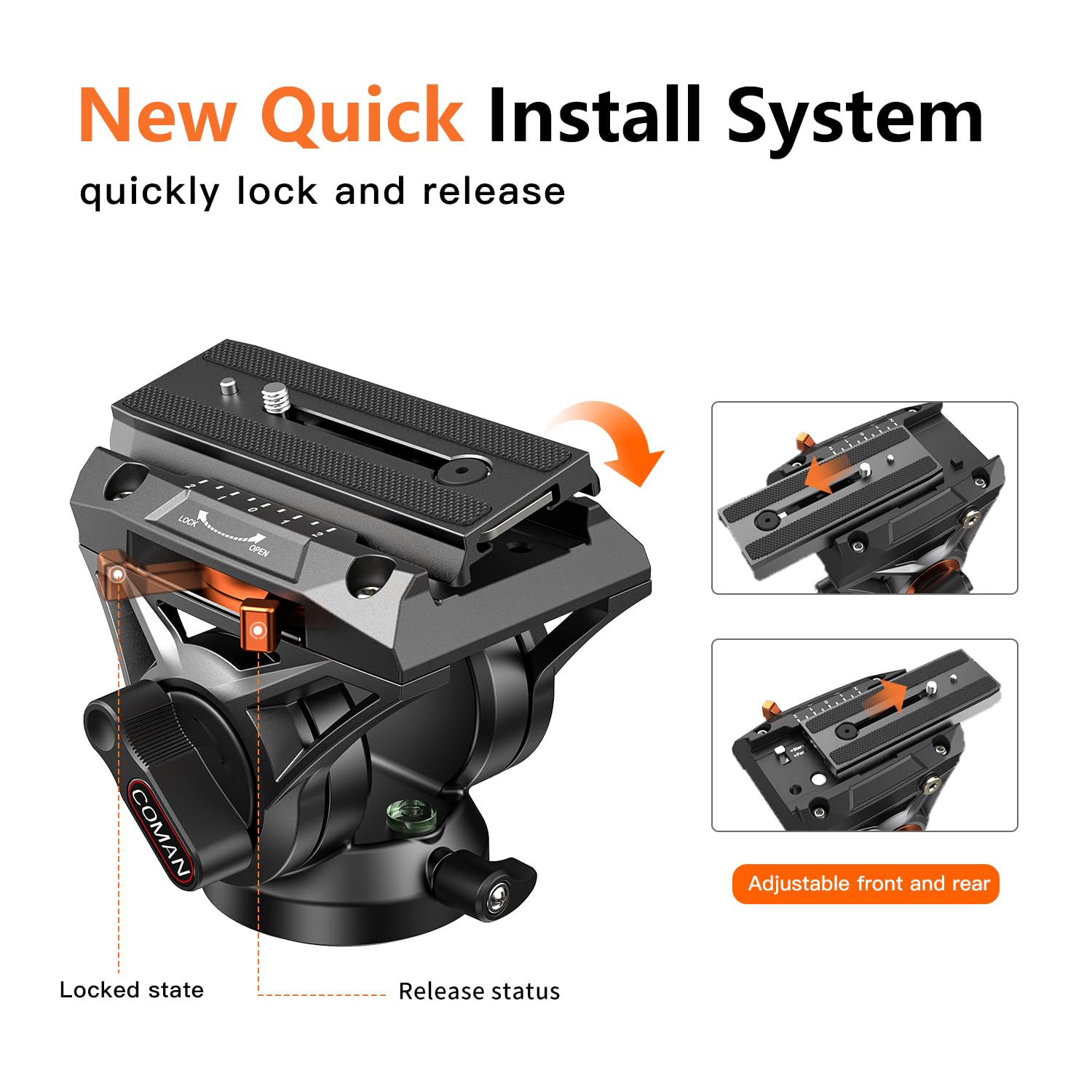 Heavy Duty Tripod Professional Video Tripod Aluminium 72Inch With 360 Degree Fluid Head For Canon Nikon Dslr Camcorder Cameras S