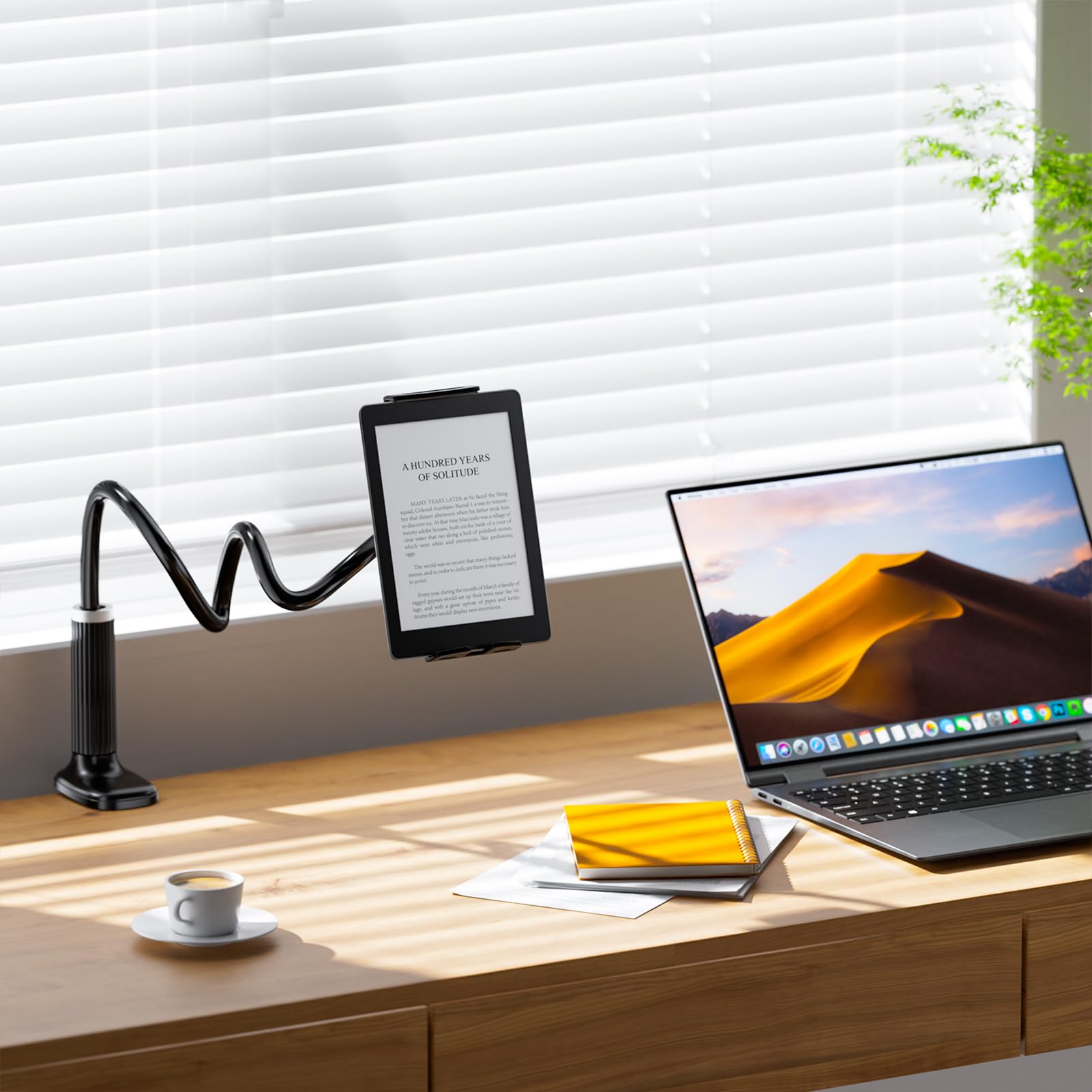 Flycoco Gooseneck Tablet Stand Holder, [Upgraded] Mount Holder Clip With Flexible Long Arm For Bed, Compatible With Ipad Pro Air