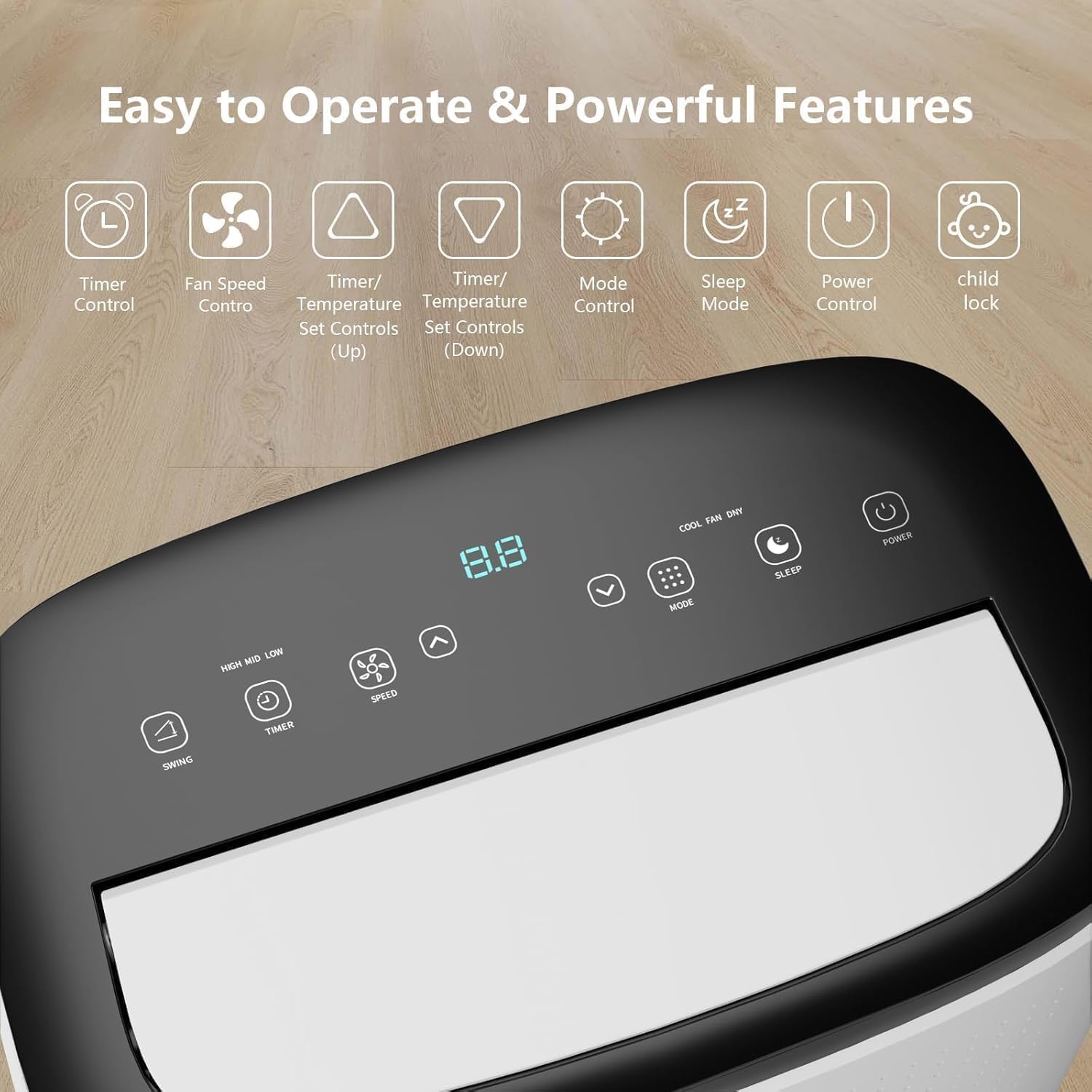 14000 Btu Portable Air Conditioners, 3-In-1 Cooling Ac Unit W/Dehumidifier & Fan Mode For Rooms Up To 750 Sq. Ft, Remote Control