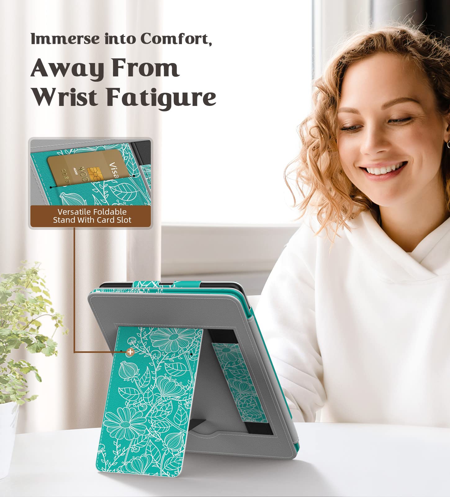 Moko Case For Kindle Paperwhite 11Th Generation 2021 Release, Slim Pu Shell Cover With Auto Wake/Sleep, Lightweight & Protective