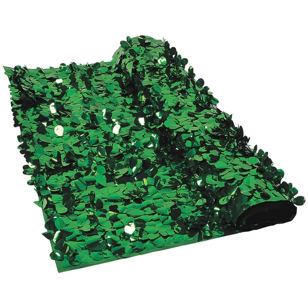Green Metallic Floral Sheeting Backdrop (3 ft x 15 ft) VBS 2026
