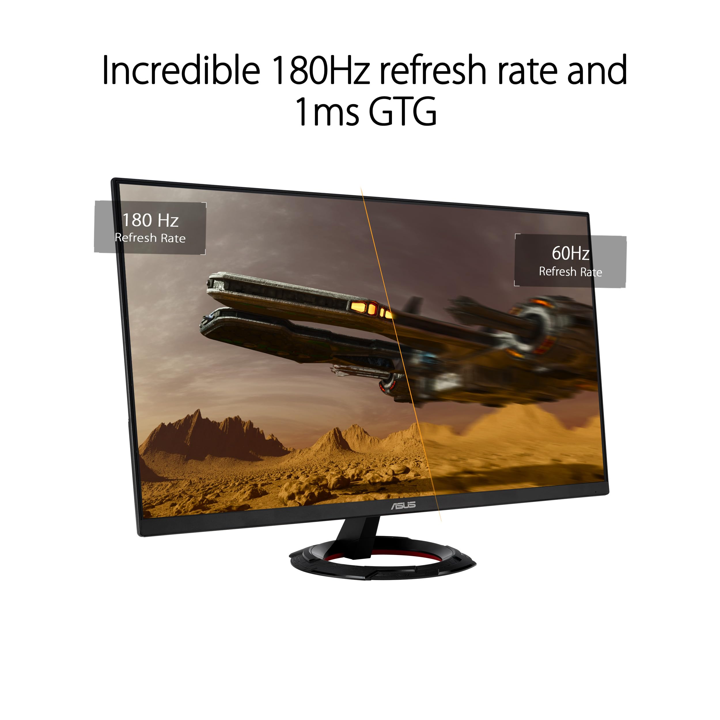 Asus Tuf Gaming 23.8    1080P Monitor (Vg249Q3R)   Full Hd, 180Hz, 1Ms, Fast Ips, Extreme Low Motion Blur, Freesync, Variable Ov
