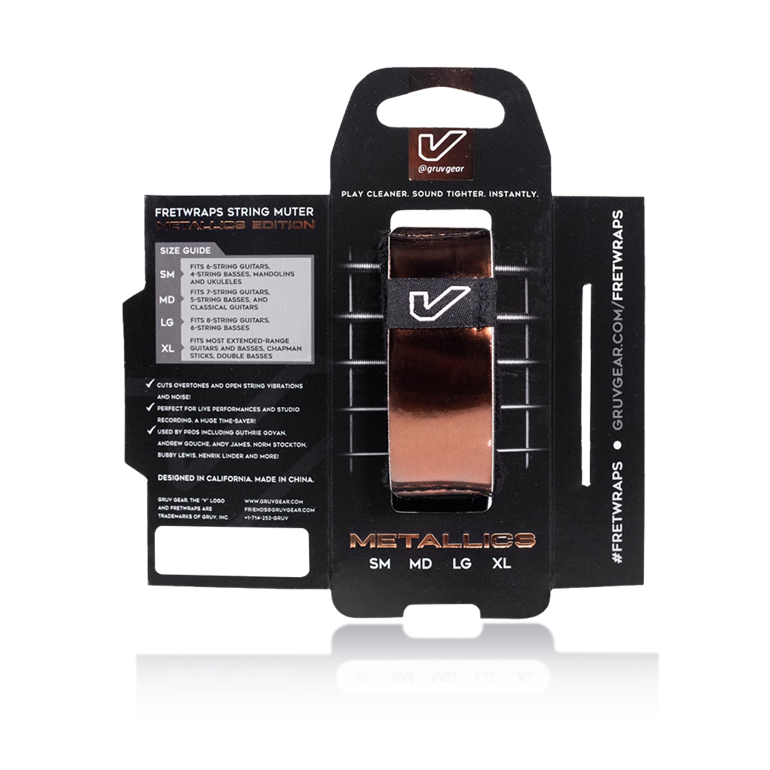 Gruv Gear Fret Wrap & Guitar Mute, Fretwrap for Acoustic, Electric & Bass | String Dampener Recording, Tapping & Practice Access