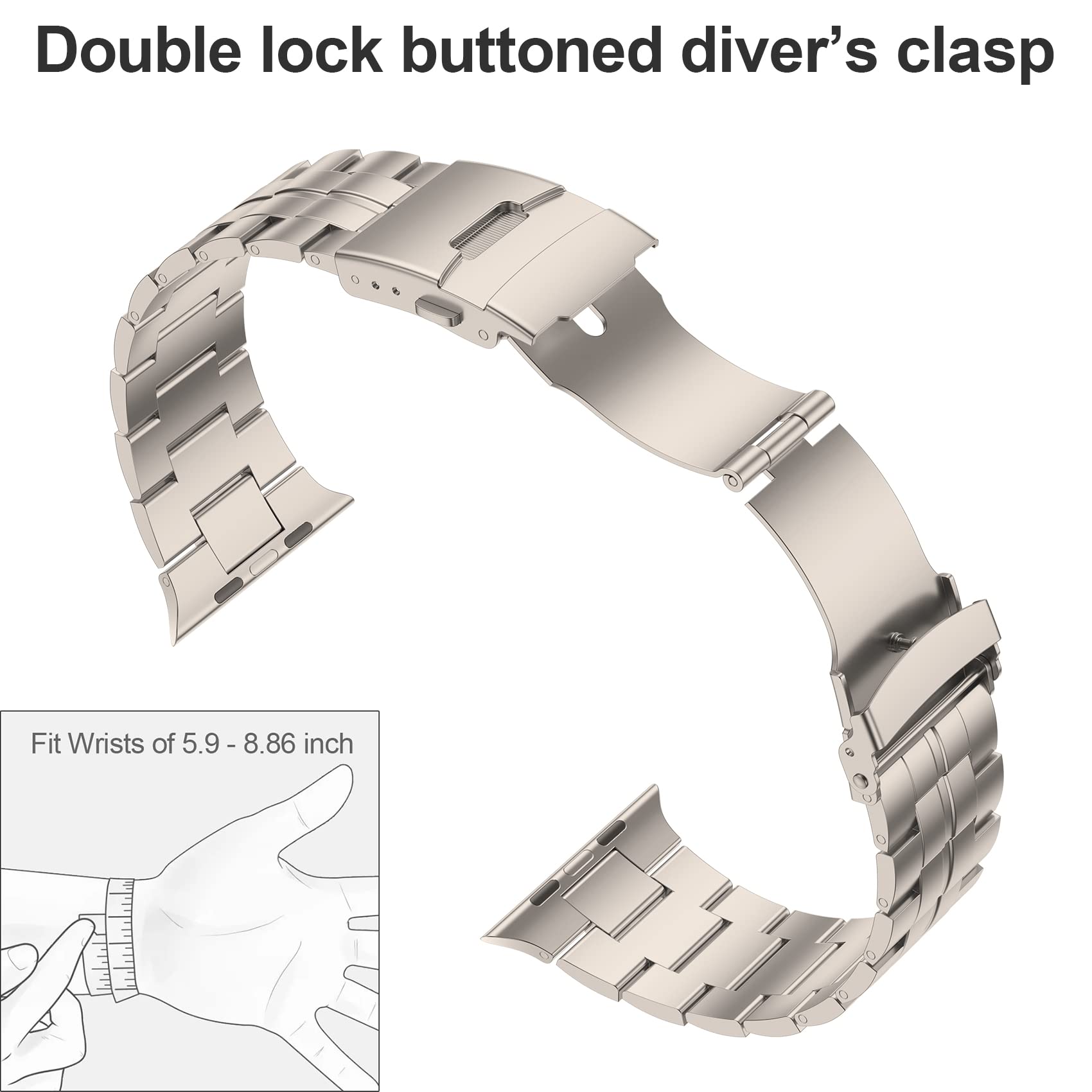 Baozai Titanium Band Compatible With Apple Watch Band 49Mm 45Mm 44Mm 42Mm, Titanium Sports Band For Apple Watch Ultra 2/Ultra Se