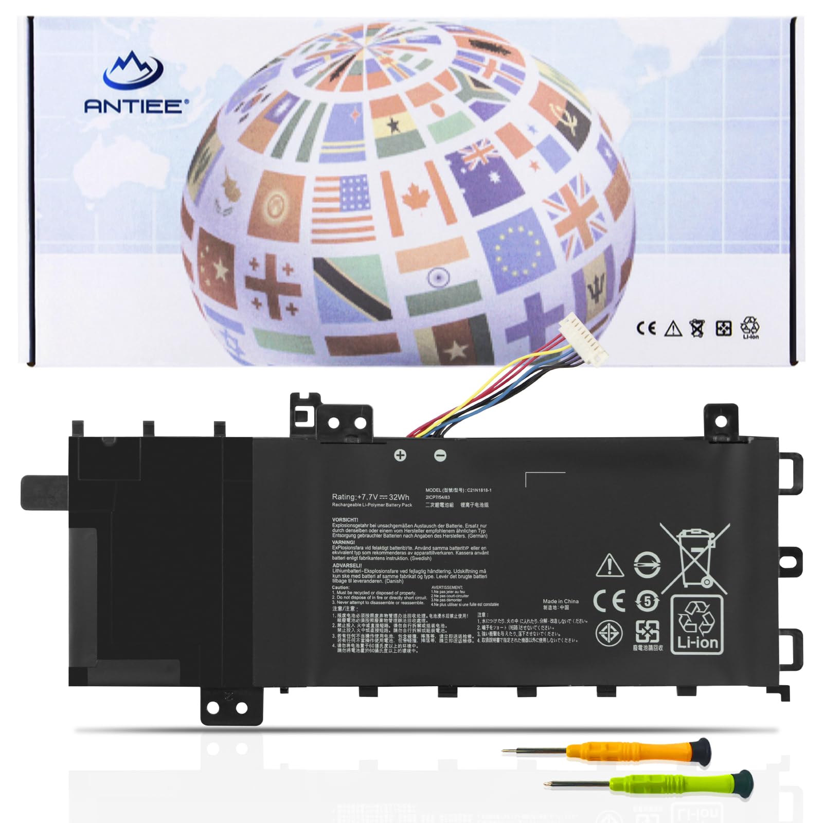 C21N1818 1 Battery For Asus Vivobook 15 F512Fa F512Da F512Ja X512Da X512Ja F512Fb F512Fj F512Fl F512Ua X512Fa X512Fb X512Fj X512