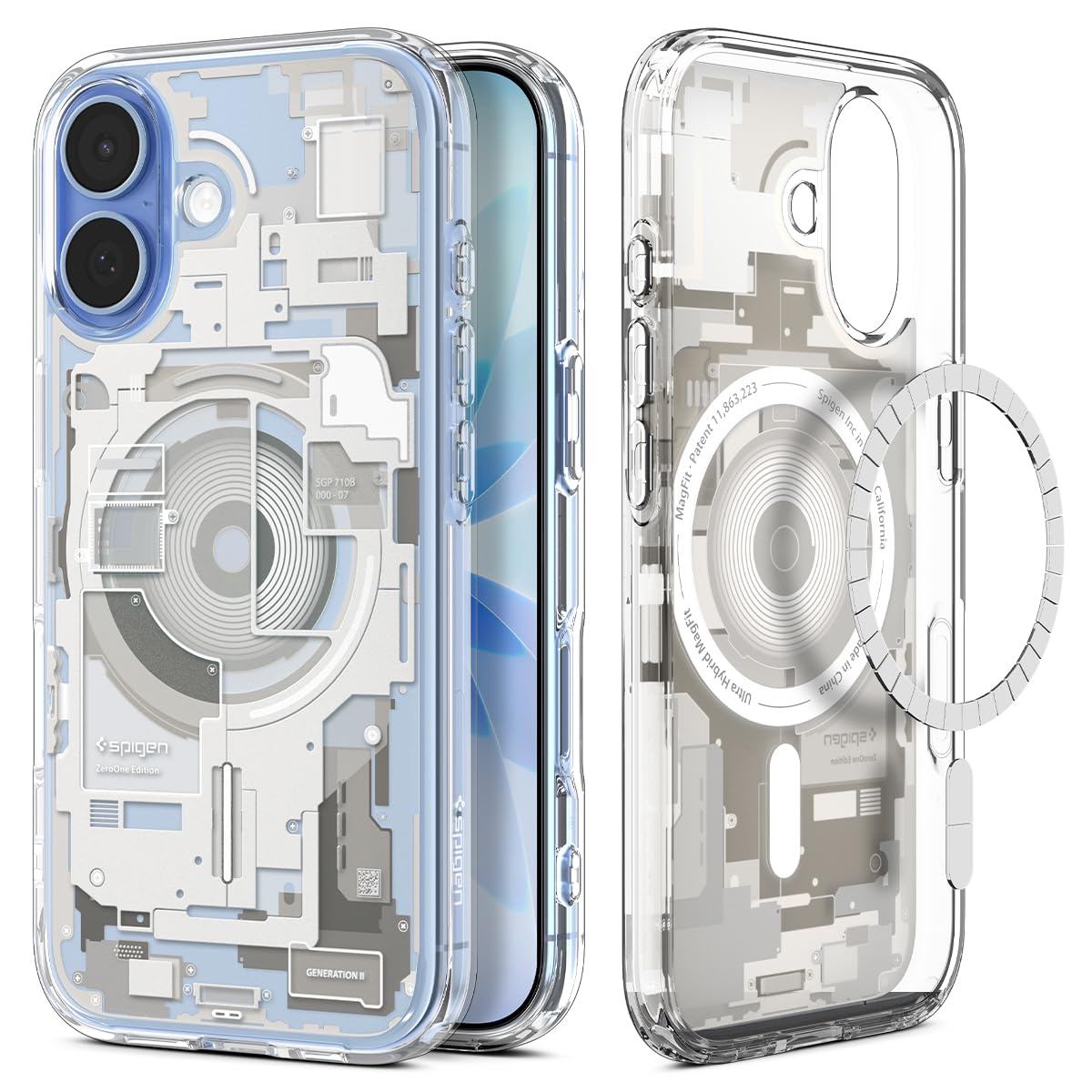 Spigen Ultra Hybrid MagFit Direct Digital Printing Case for iPhone 17 [Custom Design][Compatible with Magsafe] - Zero One Natura