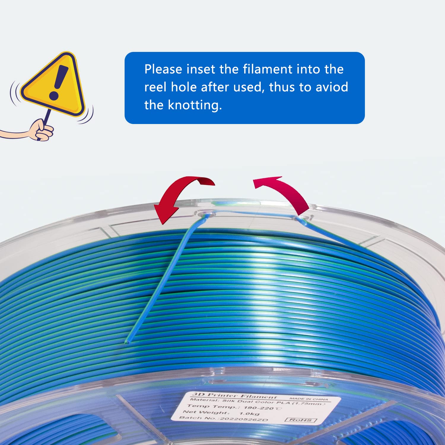 Pla Filament 1.75Mm, Shiny Silk Pla 3D Printer Filament, Dual Color Filament Dimensional Accuracy +/  0.03 Mm, Coextruded Filame