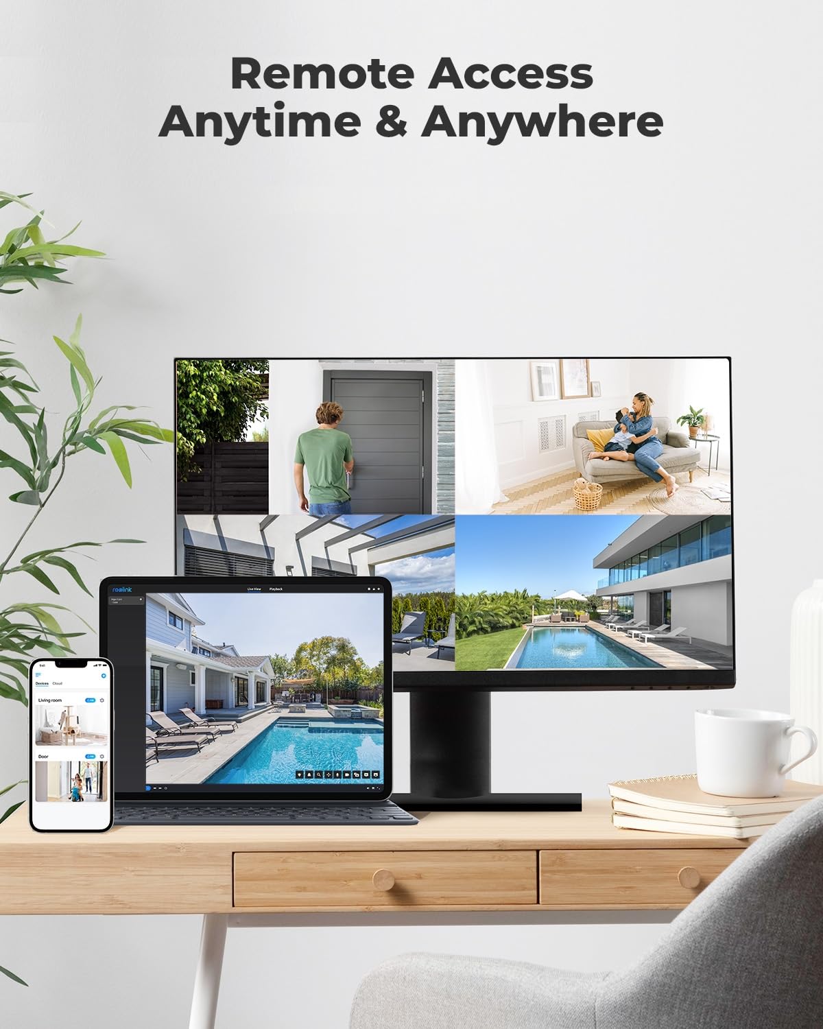 Reolink Outdoor Security Camera, Home Security Camera System For 5Mp Poe Ip Surveillance, Human/Vehicle Detection, Work With Sma