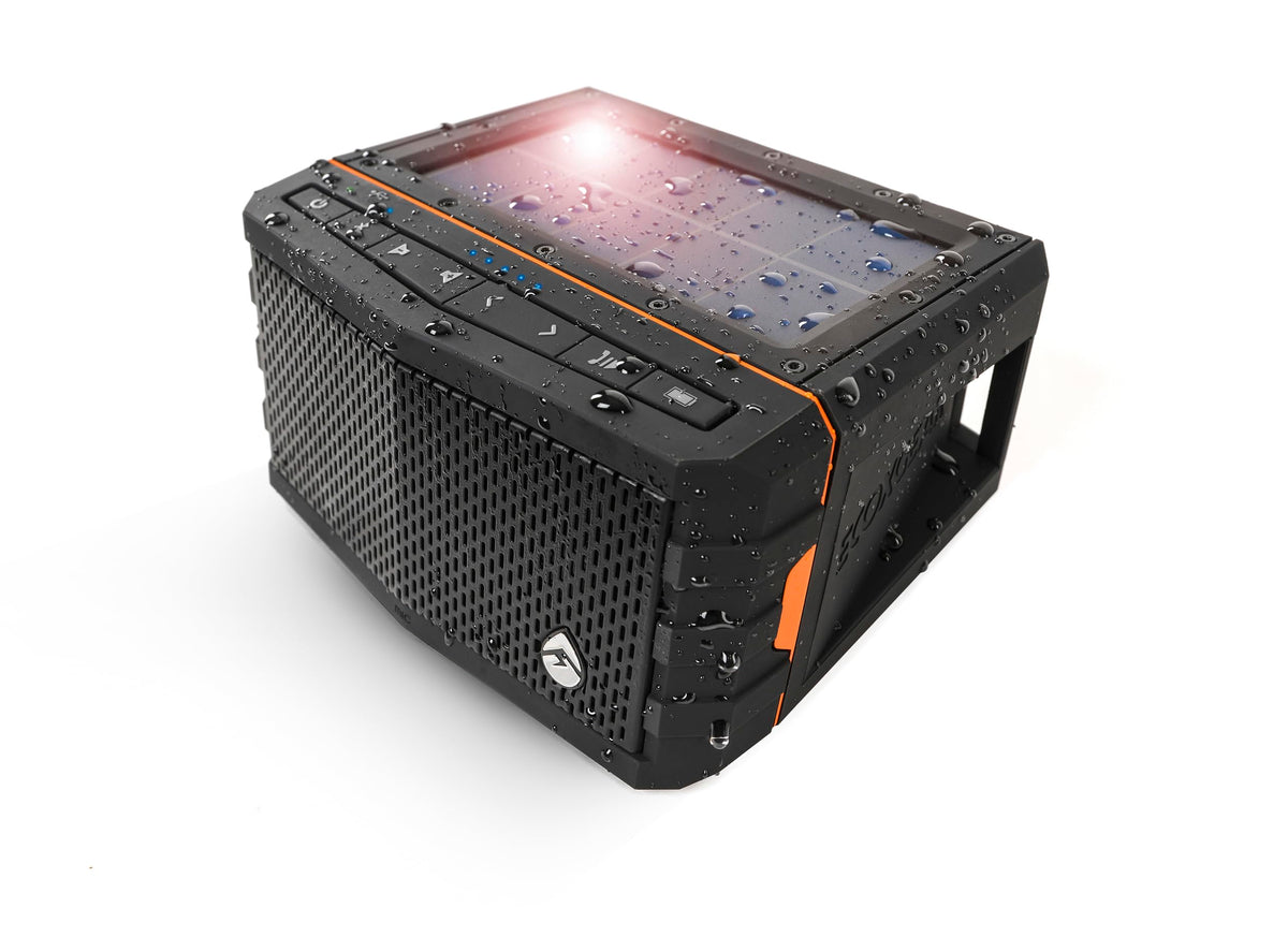 Ecoxgear Sol Jam Solar Powered Waterproof Bluetooth Portable Speaker (Black)