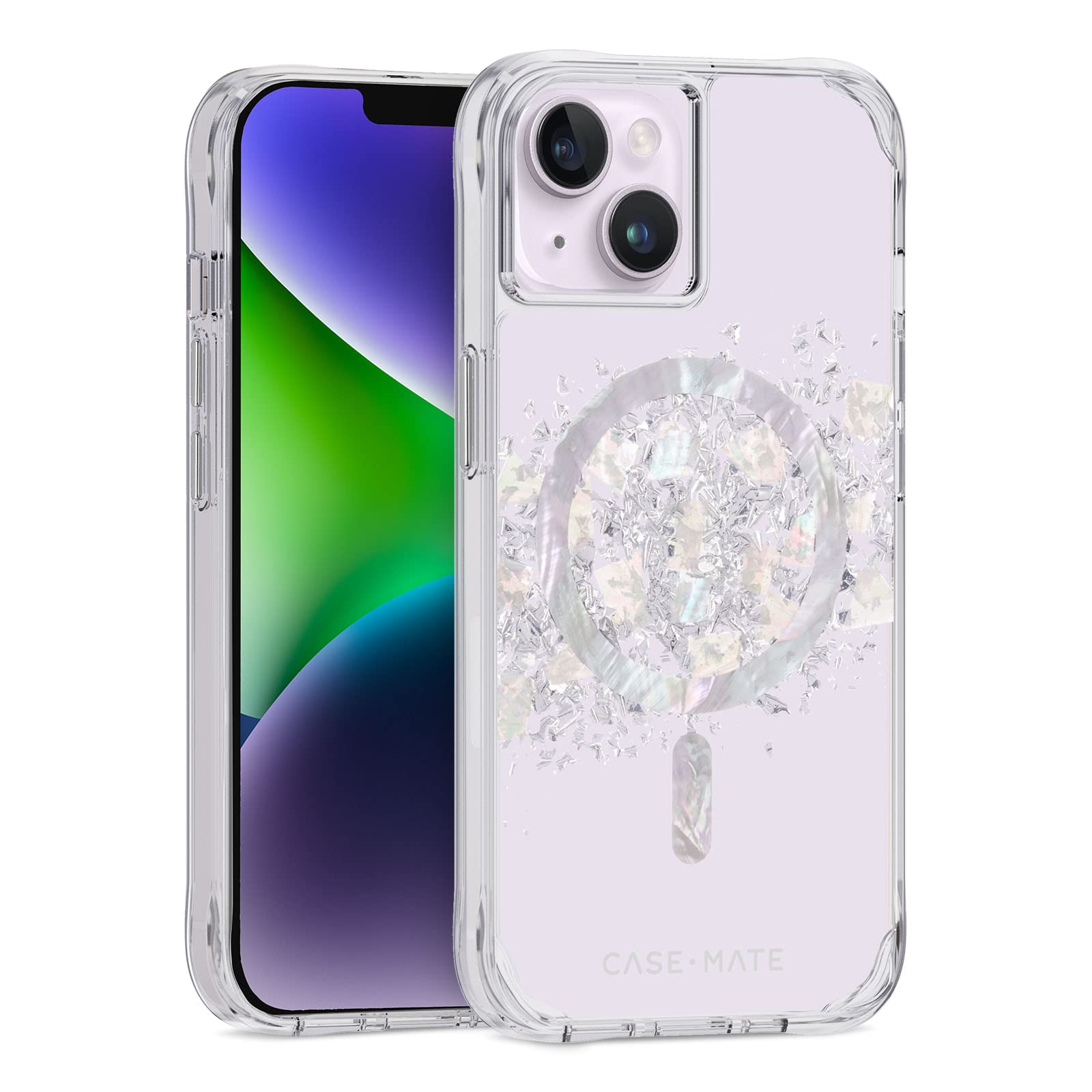 Case Mate Iphone 14 Case/Iphone 13 Case   Touch Of Pearl [10Ft Drop Protection] [Compatible With Magsafe] Luxury Cover With Cute