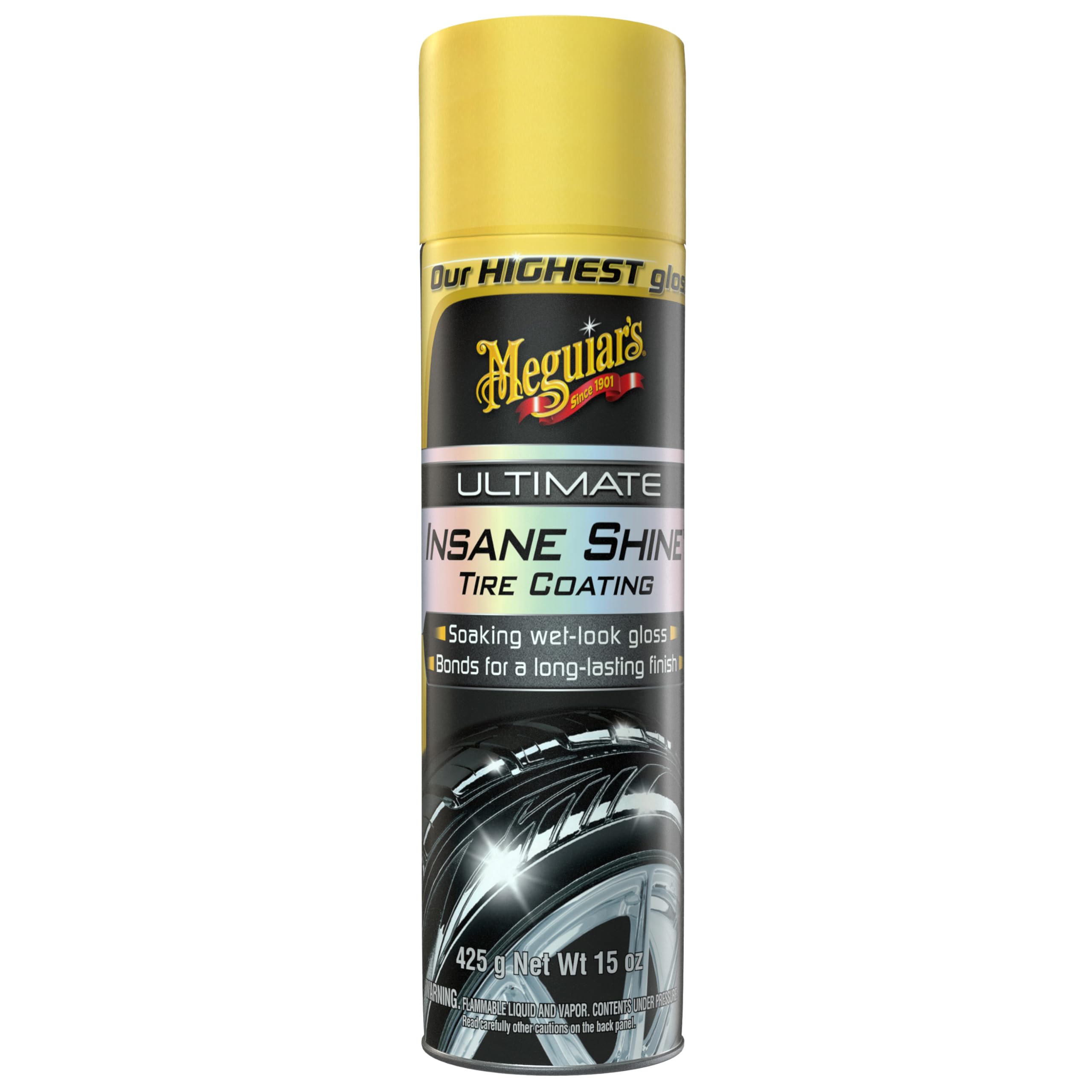 Meguiar'S Ultimate Insane Shine Tire Coating - Premium Tire Dressing That Delivers A Lasting High Gloss Wet Look That'S Easy To ,WBAUVB06W5FXCMS