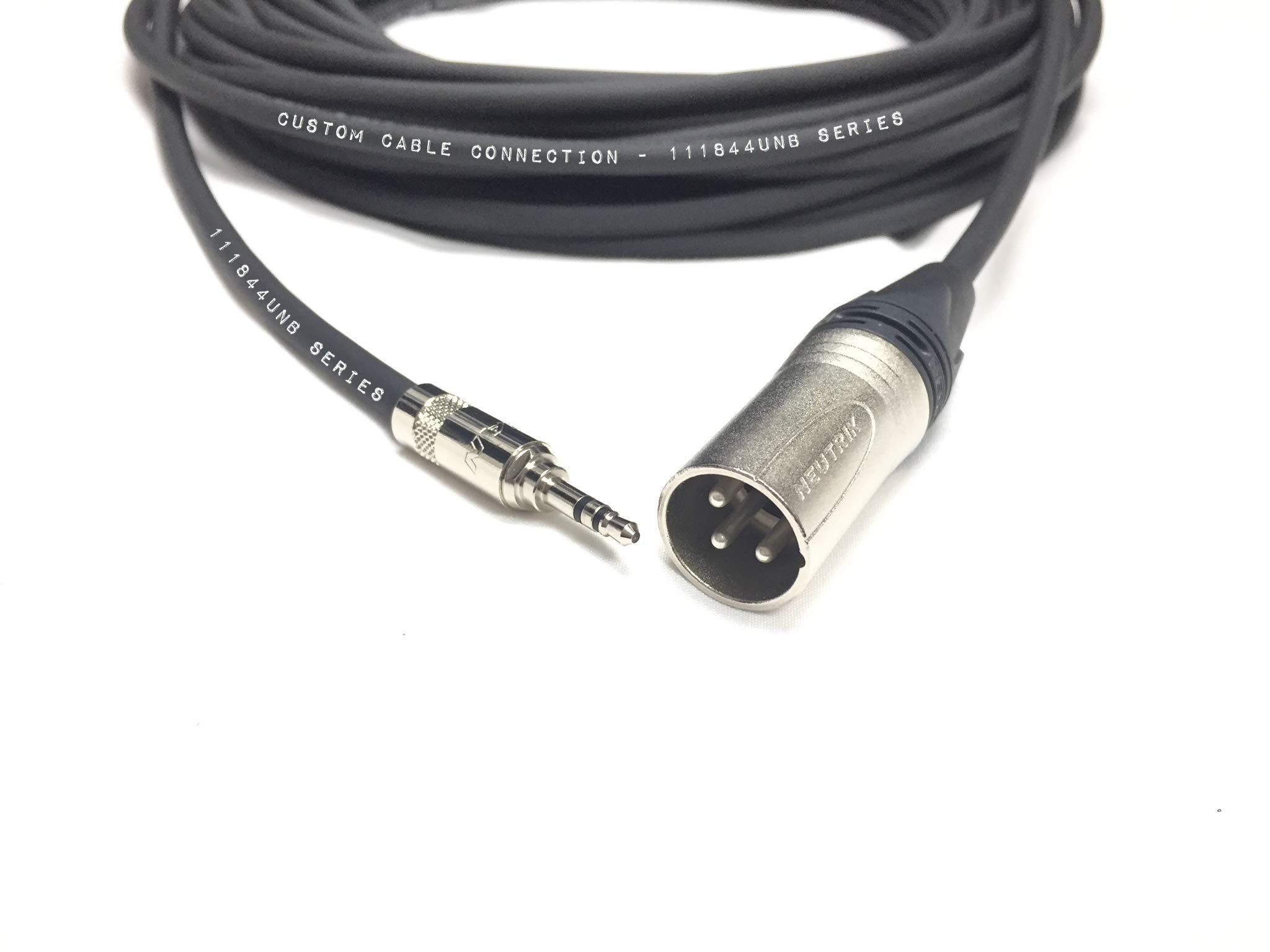 100 Foot Xlr Male To 1/8 Inch (3.5Mm) Male Unbalanced Audio Cable 24 Awg By Custom Cable Connection
