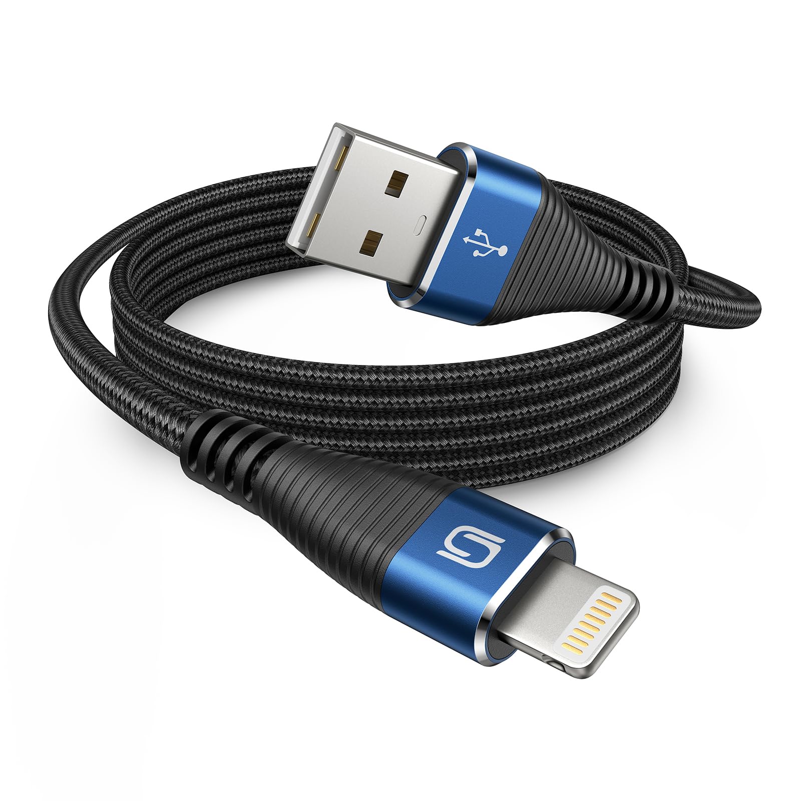 3 Pack Iphone Charger 10Ft [Apple Mfi Certified] Long Usb To Lightning Cable Fast Charging Cord Braided Compatible With Iphone 14/Pro/Pro Max/Plus, 13,12,11,8,7,6,6S, X/Xr/Xs/Se, Ipad/Ipod/Airpods