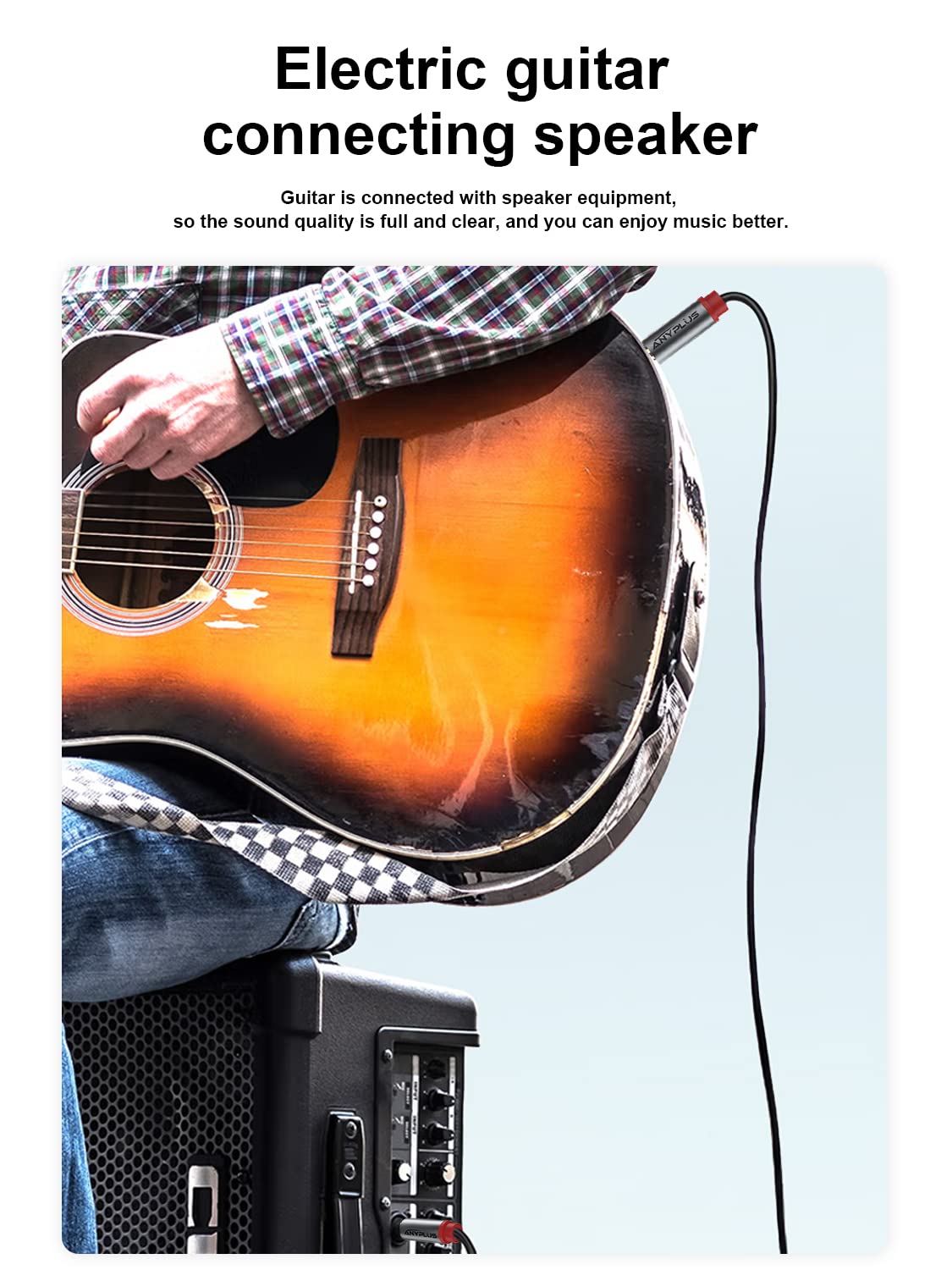 Anyplus Instrument Cable,?9.9Ft/ 3M 2Pack? 6.35Mm Male To Male 1/4 Inch To 1/4 Inch Audio Cable, Fish Wire Braided Trs Cable, Fo