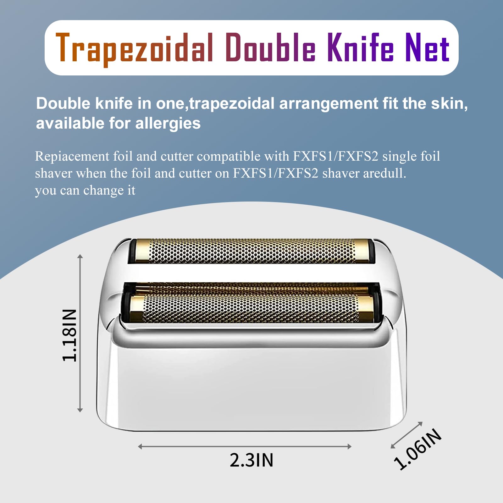 2 Pack Shaver Replacement Foil And Cutters Compatible With Babylisspro Double Fxfs2 Metal Shaver Foil Replacement (Sliver 2Pcs)