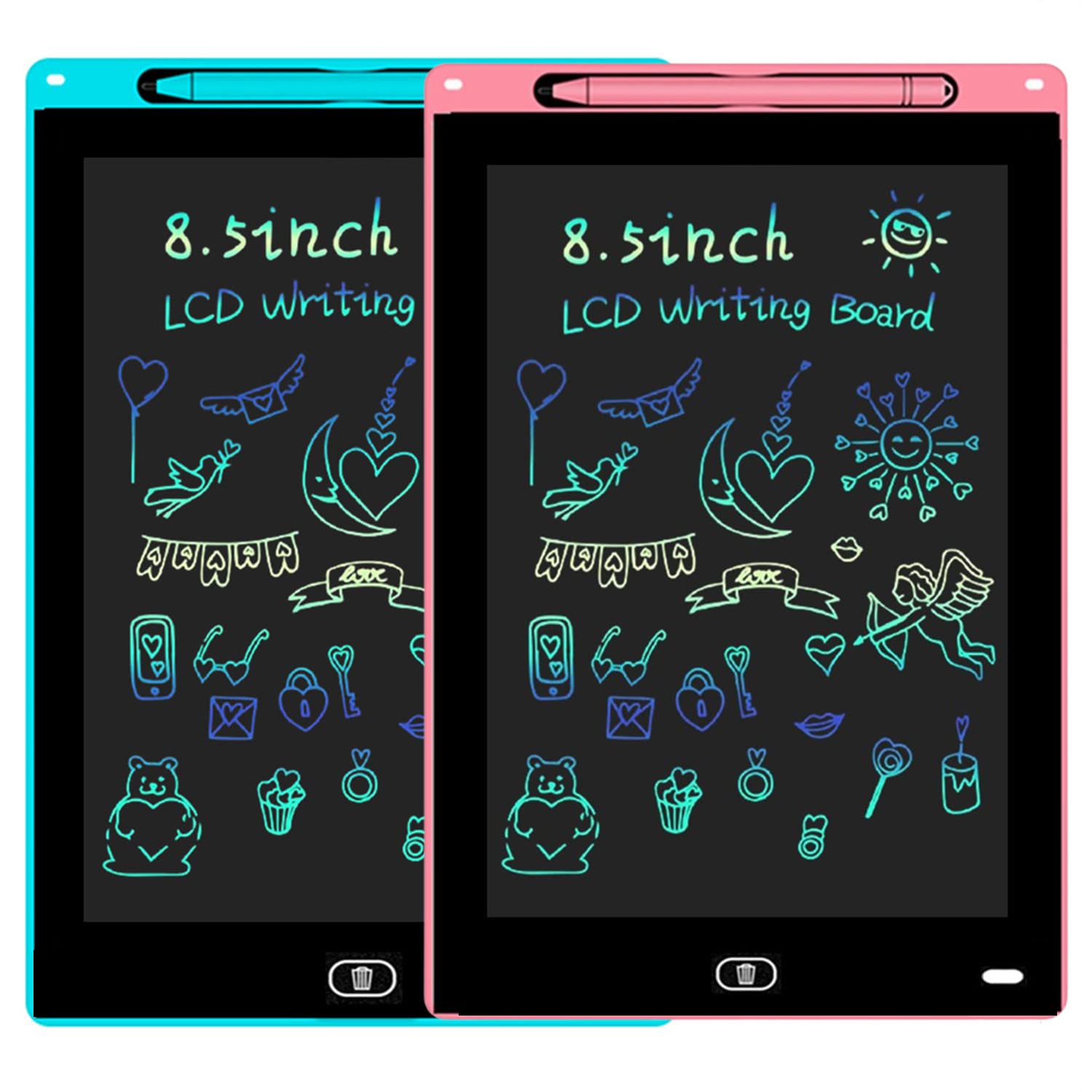 2 Pack Lcd Writing Tablets For Kids,Party Favors For Kids,8.5 Inche Colorful Doodle Board Drawing, Boogie Writing Tablet Board T