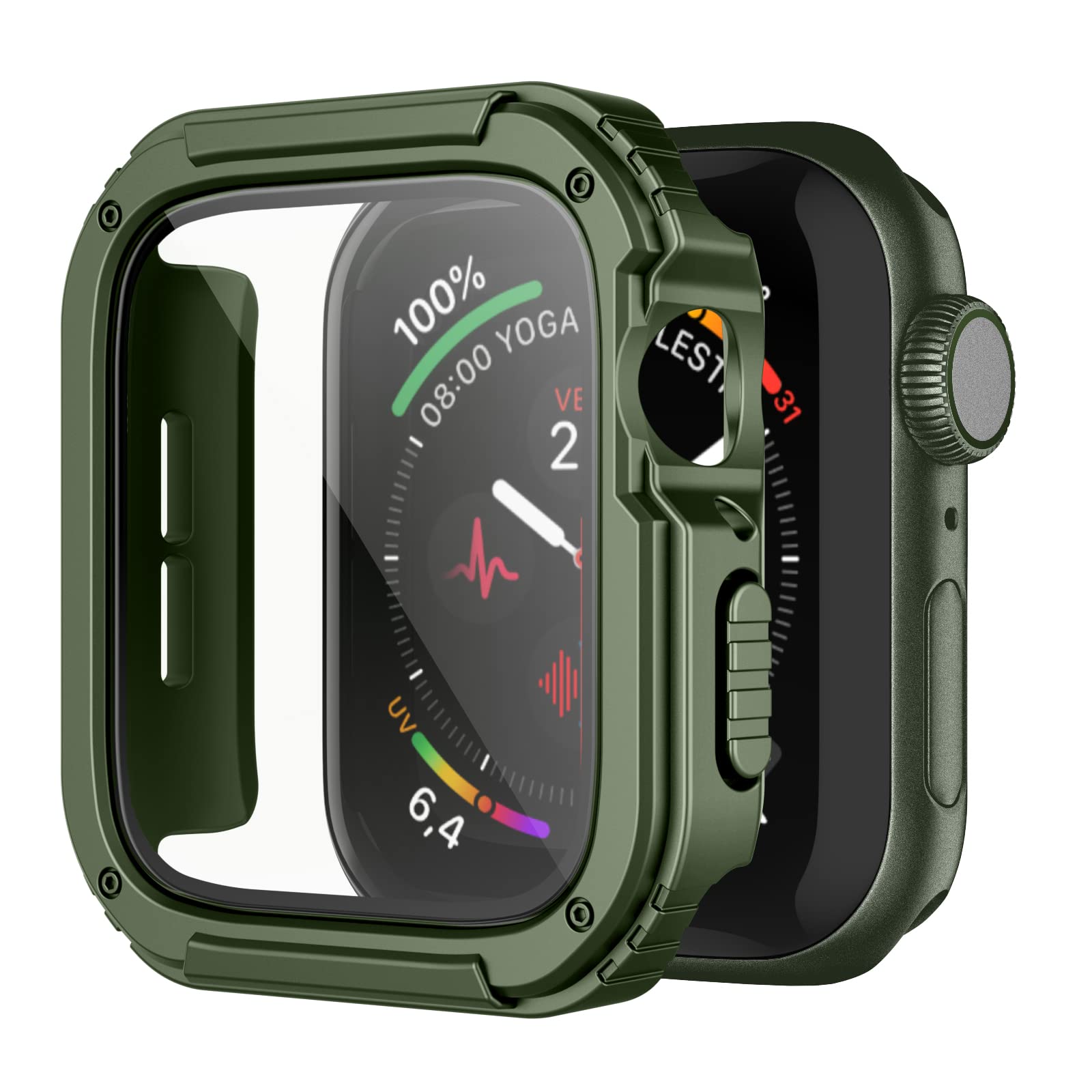 Recoppa For Rugged Apple Watch Case 42Mm Series 3/2/1 With Screen Protector, Durable Military Grade Quattro Pro Series Drop Proo